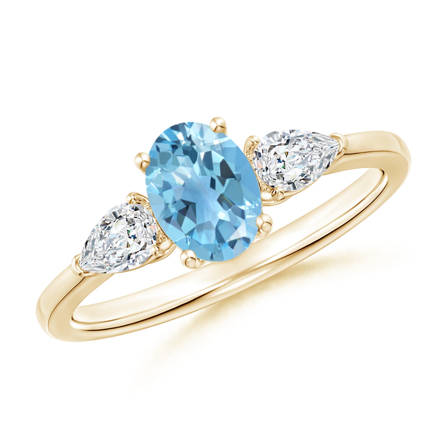 A - Swiss Blue Topaz / 1.35 CT / 14 KT Yellow Gold