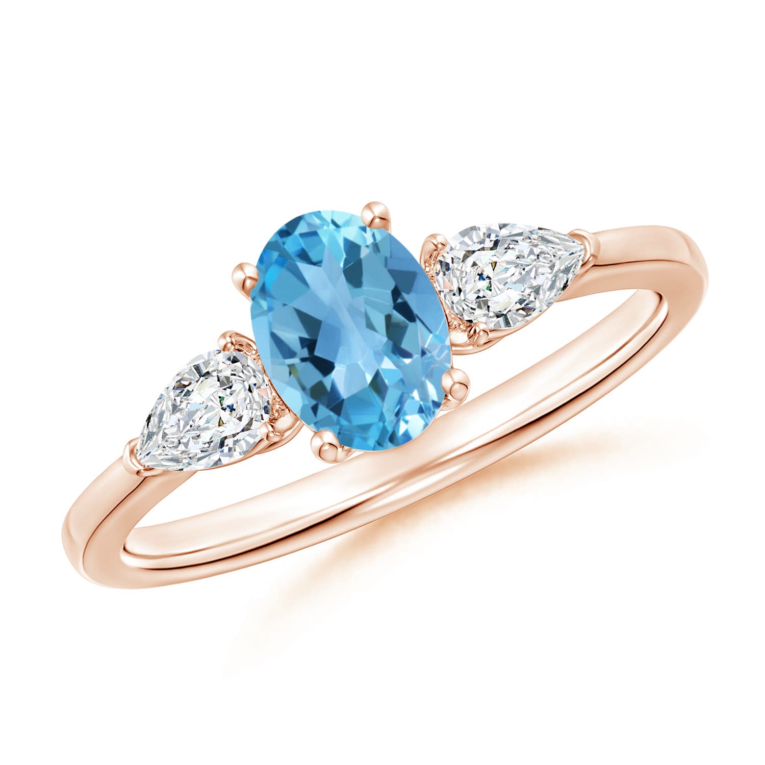 AA - Swiss Blue Topaz / 1.35 CT / 14 KT Rose Gold