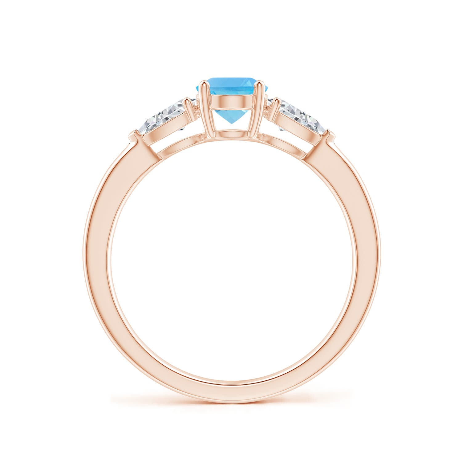 AA - Swiss Blue Topaz / 1.35 CT / 14 KT Rose Gold