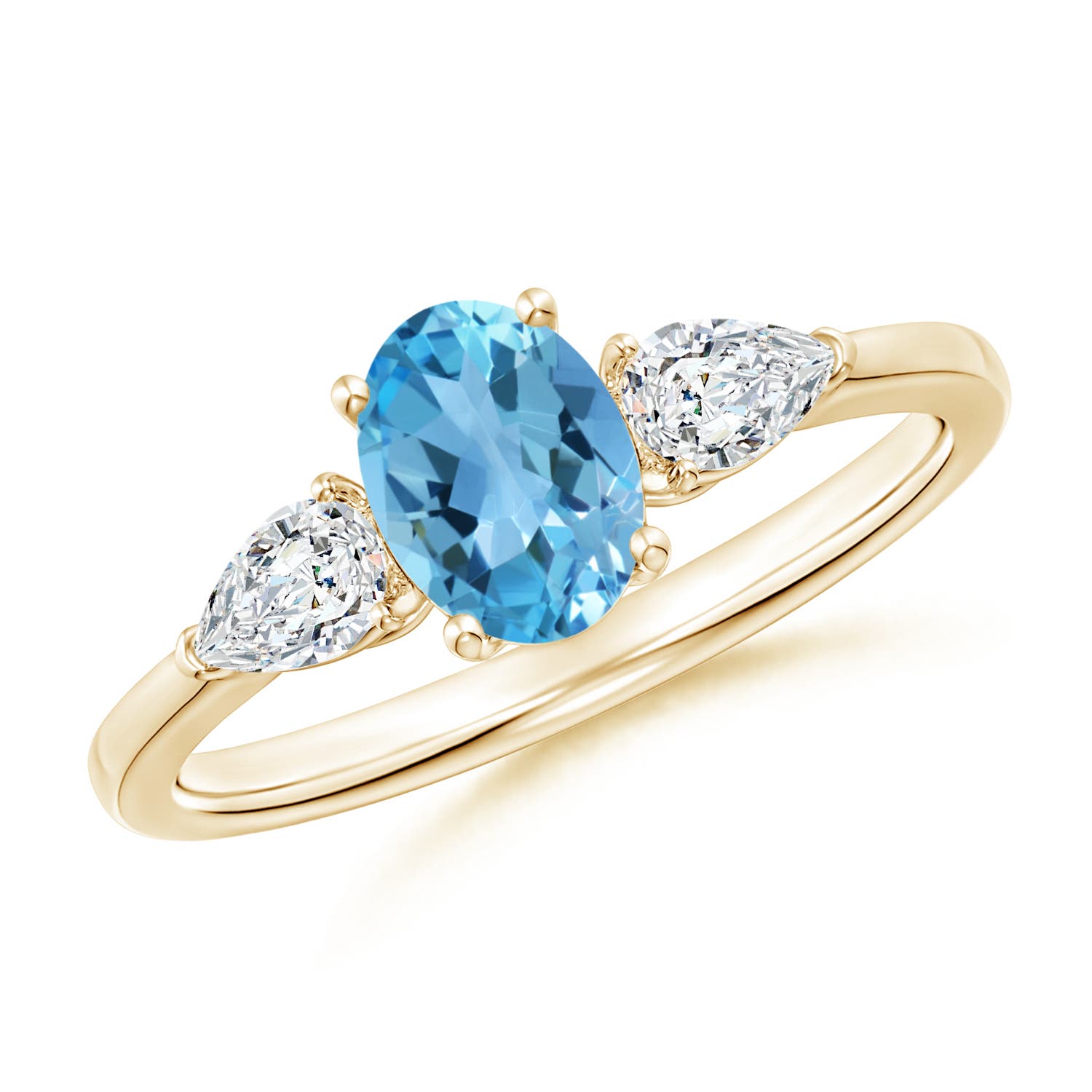 AA - Swiss Blue Topaz / 1.35 CT / 14 KT Yellow Gold