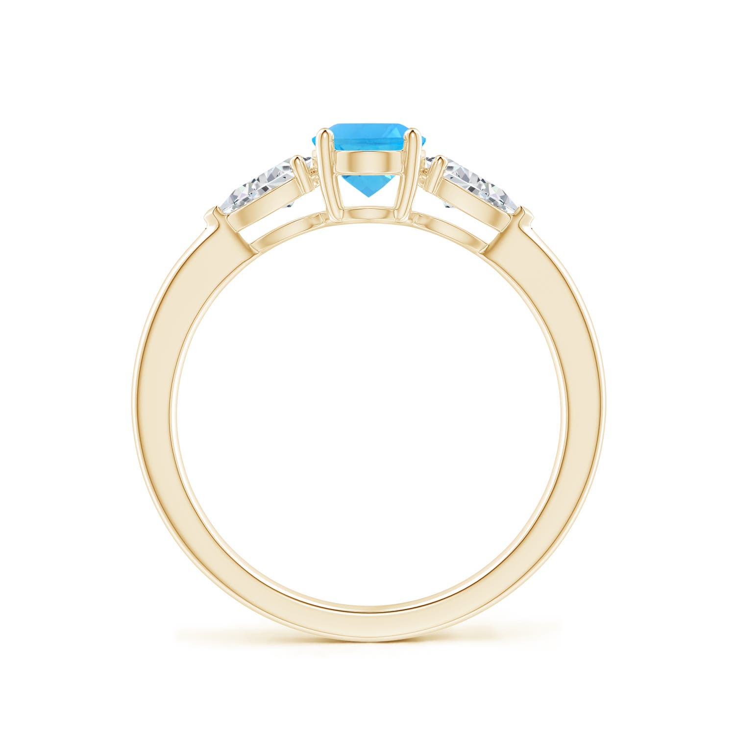 AAA - Swiss Blue Topaz / 1.35 CT / 14 KT Yellow Gold