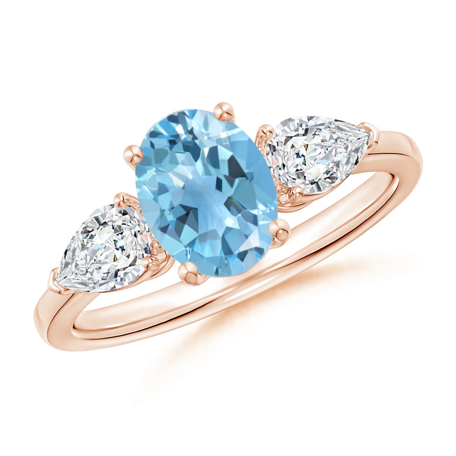 A - Swiss Blue Topaz / 2.3 CT / 14 KT Rose Gold