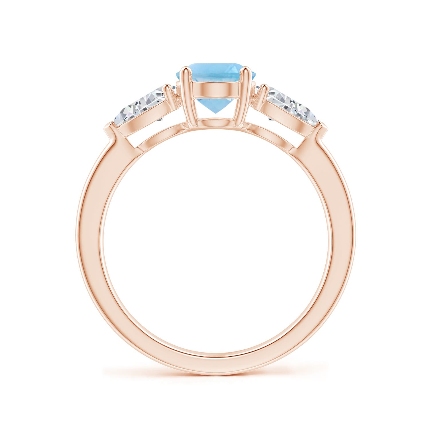 A - Swiss Blue Topaz / 2.3 CT / 14 KT Rose Gold