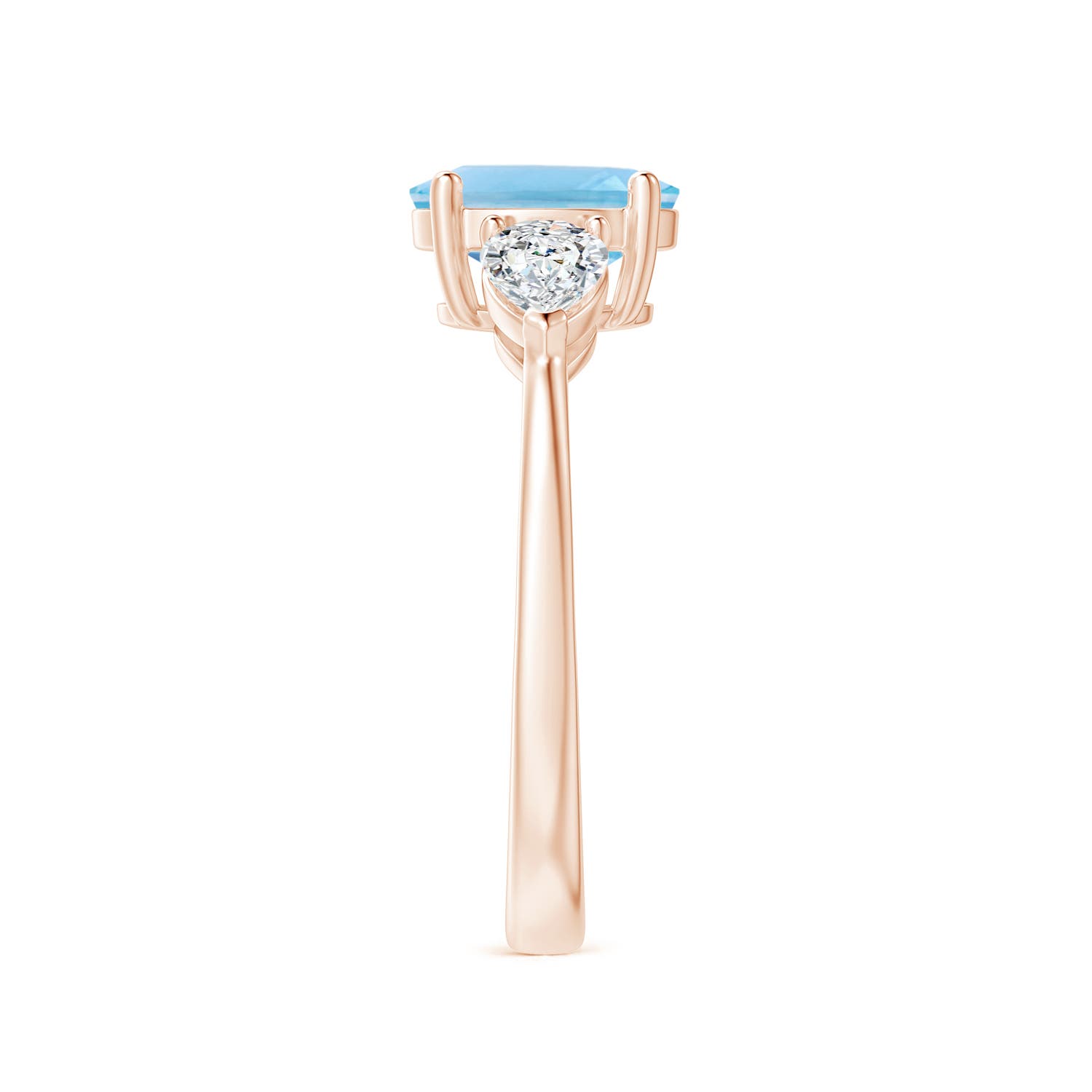 A - Swiss Blue Topaz / 2.3 CT / 14 KT Rose Gold