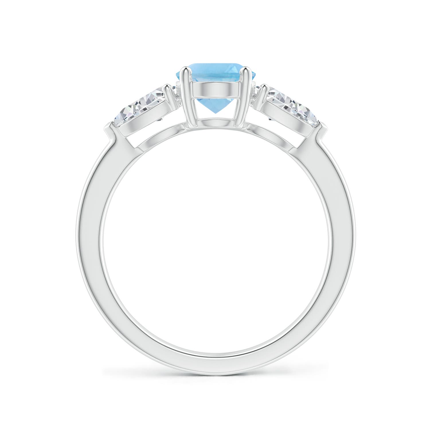 A - Swiss Blue Topaz / 2.3 CT / 14 KT White Gold