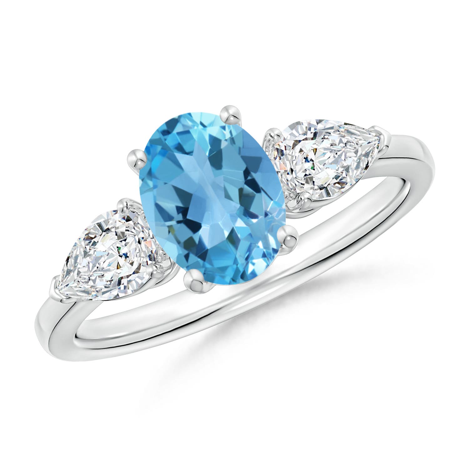 AA - Swiss Blue Topaz / 2.3 CT / 14 KT White Gold