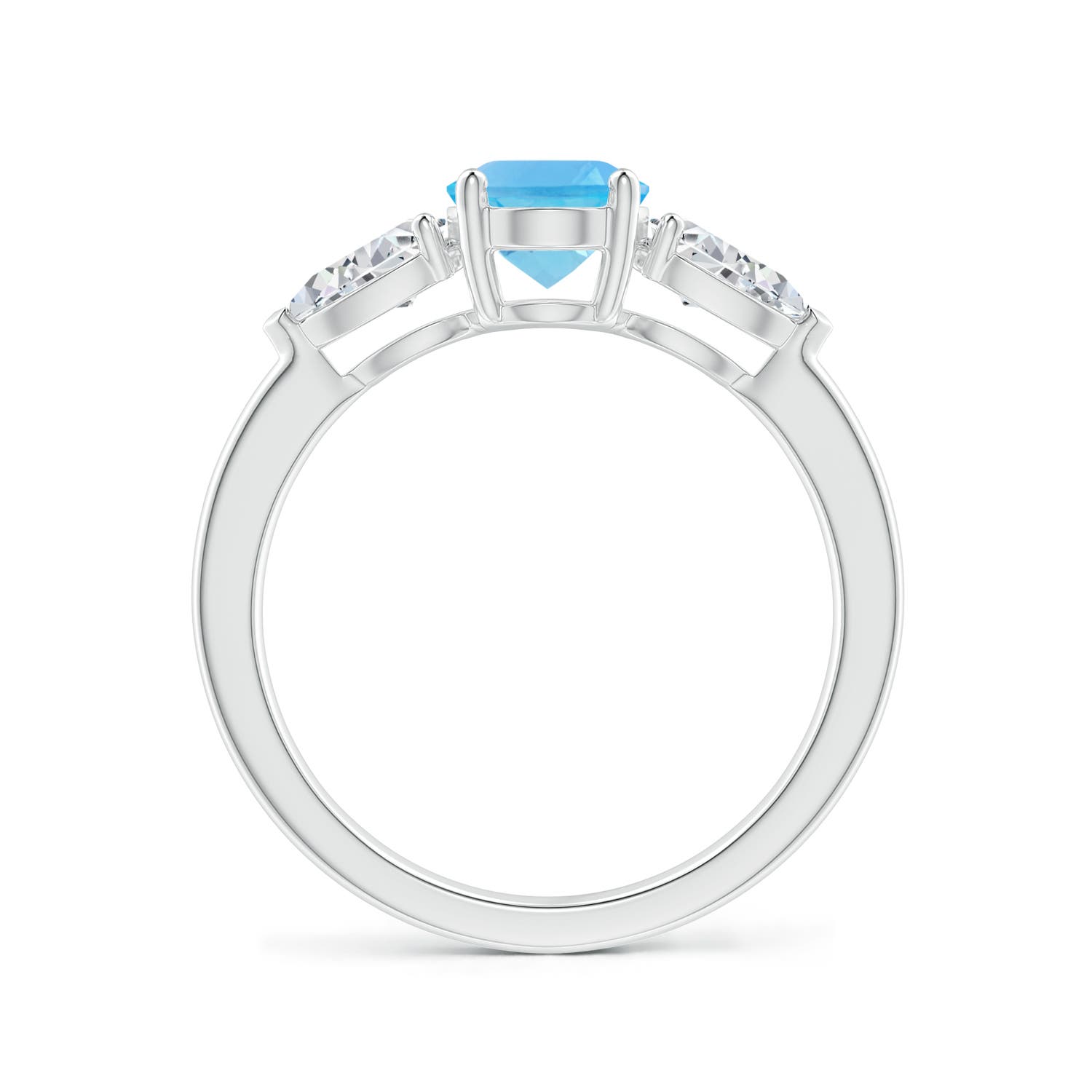 AA - Swiss Blue Topaz / 2.3 CT / 14 KT White Gold