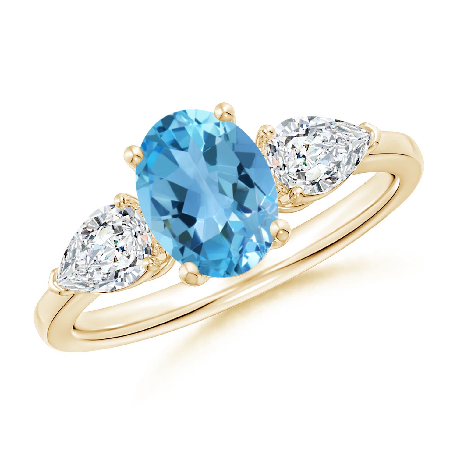 AA - Swiss Blue Topaz / 2.3 CT / 14 KT Yellow Gold