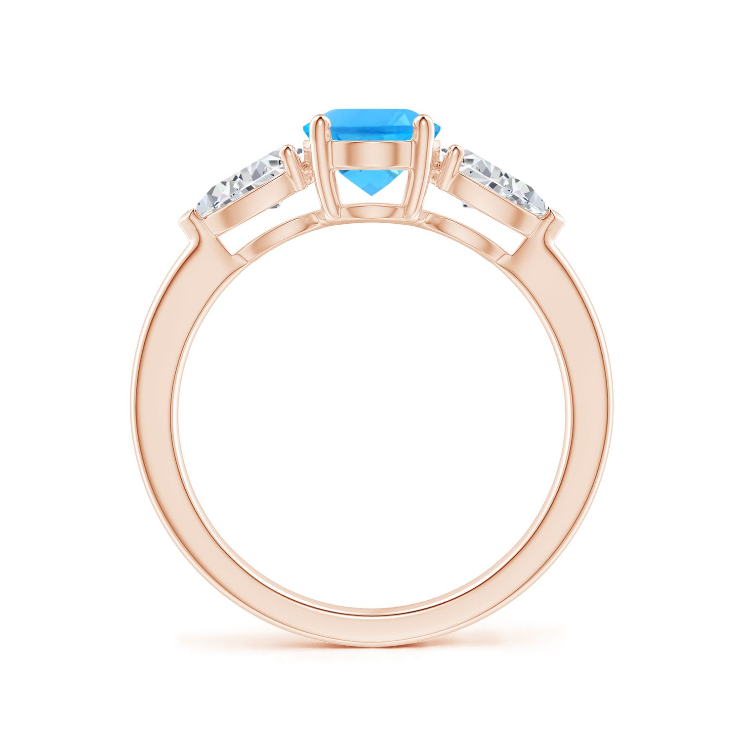 AAAA - Swiss Blue Topaz / 2.3 CT / 14 KT Rose Gold