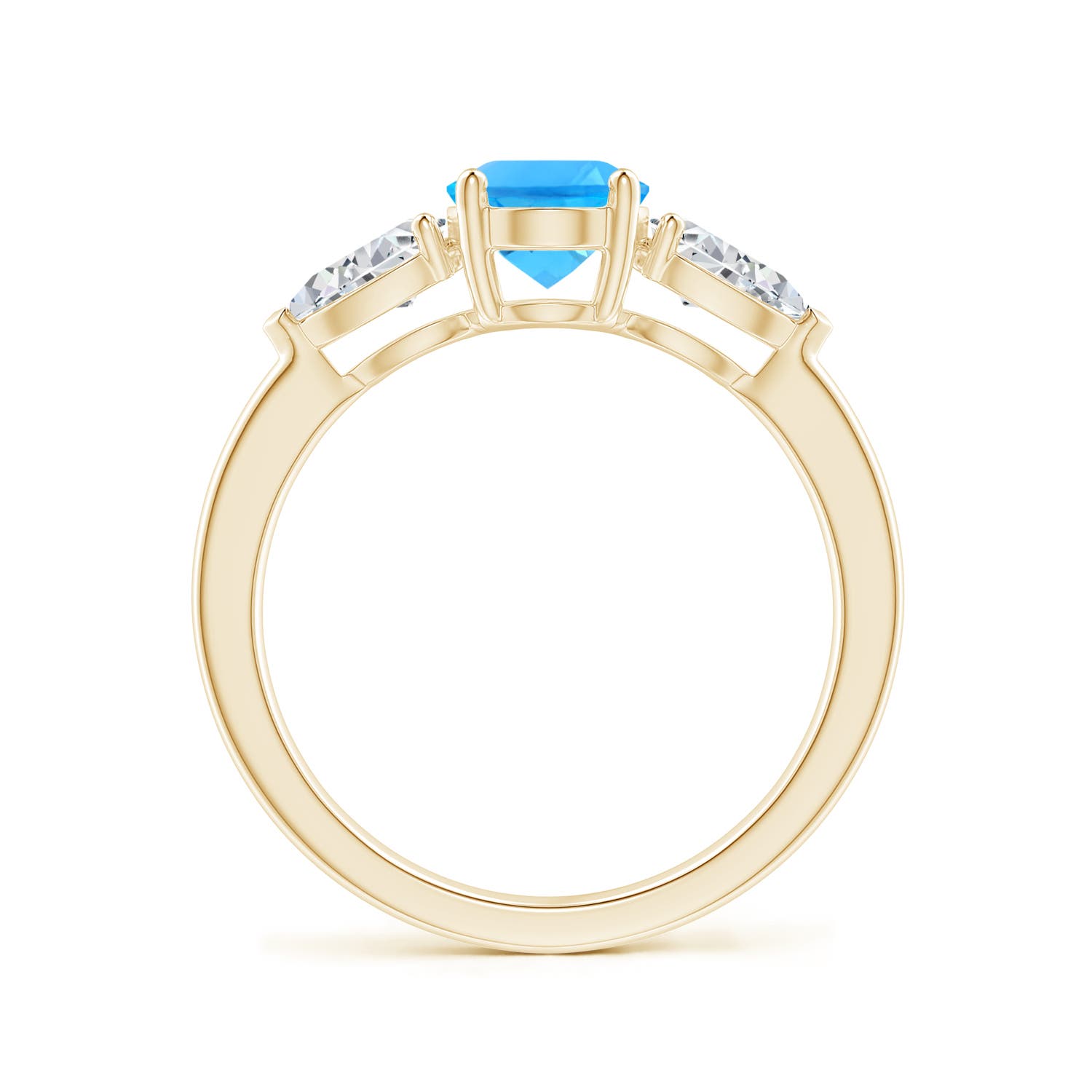 AAAA - Swiss Blue Topaz / 2.3 CT / 14 KT Yellow Gold