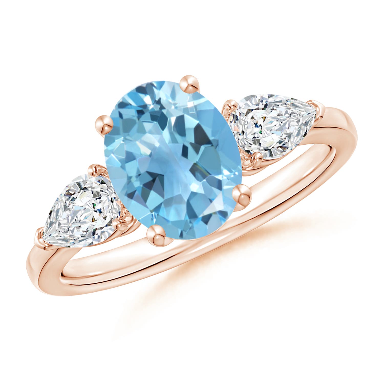 A - Swiss Blue Topaz / 3.05 CT / 14 KT Rose Gold