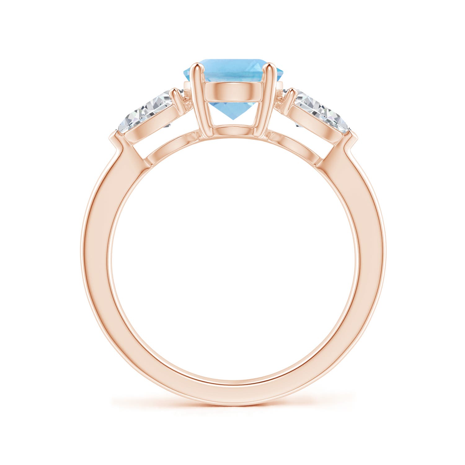 A - Swiss Blue Topaz / 3.05 CT / 14 KT Rose Gold