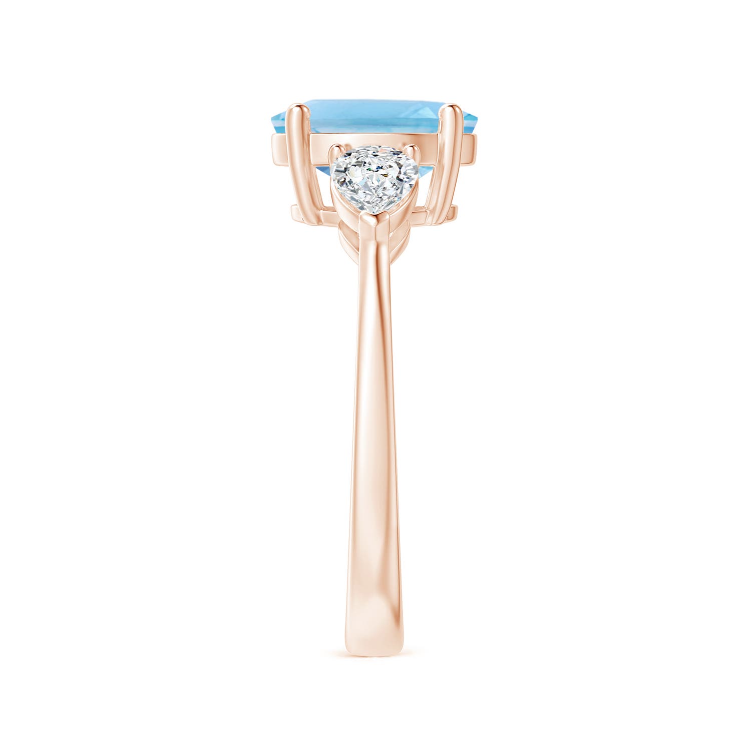 A - Swiss Blue Topaz / 3.05 CT / 14 KT Rose Gold