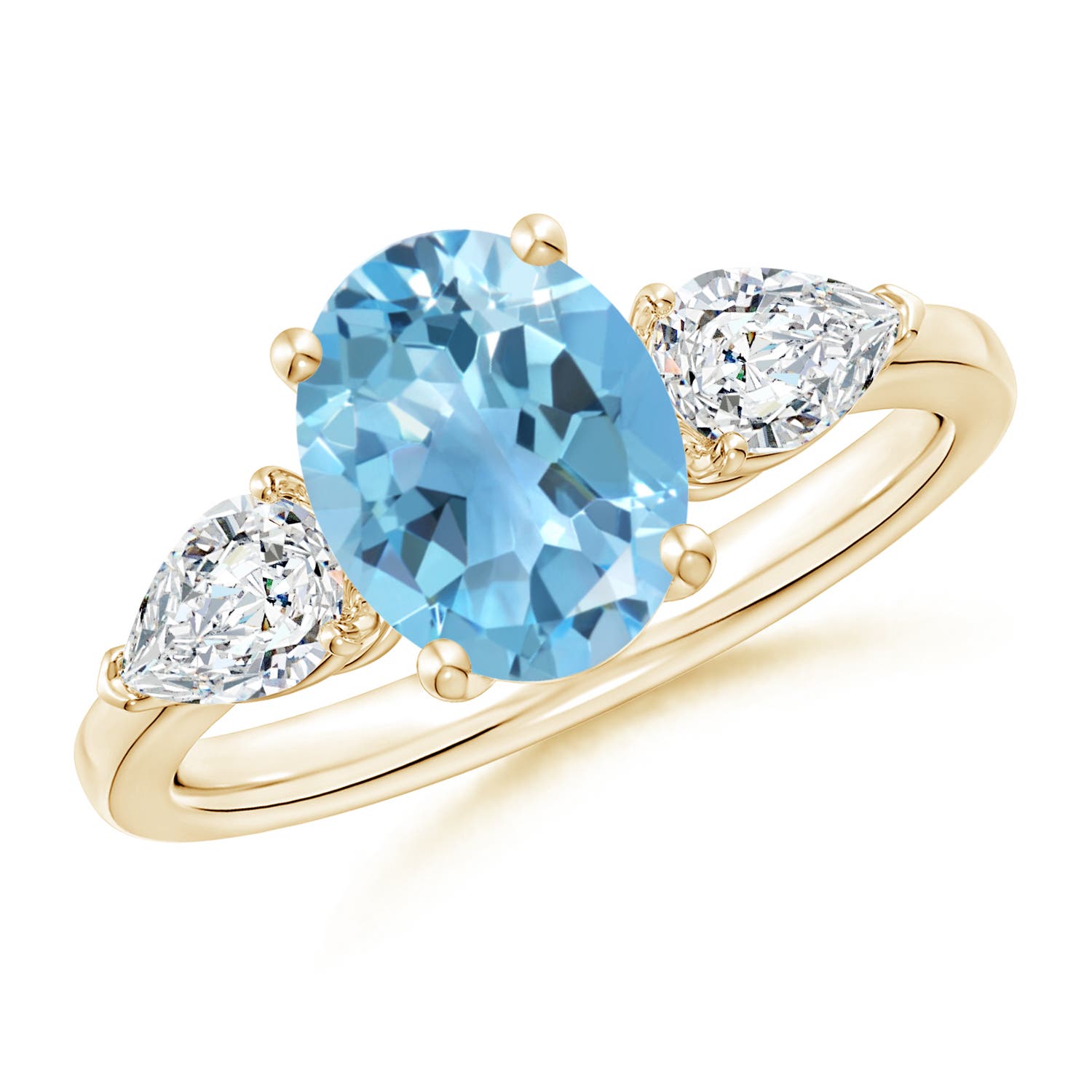 A - Swiss Blue Topaz / 3.05 CT / 14 KT Yellow Gold