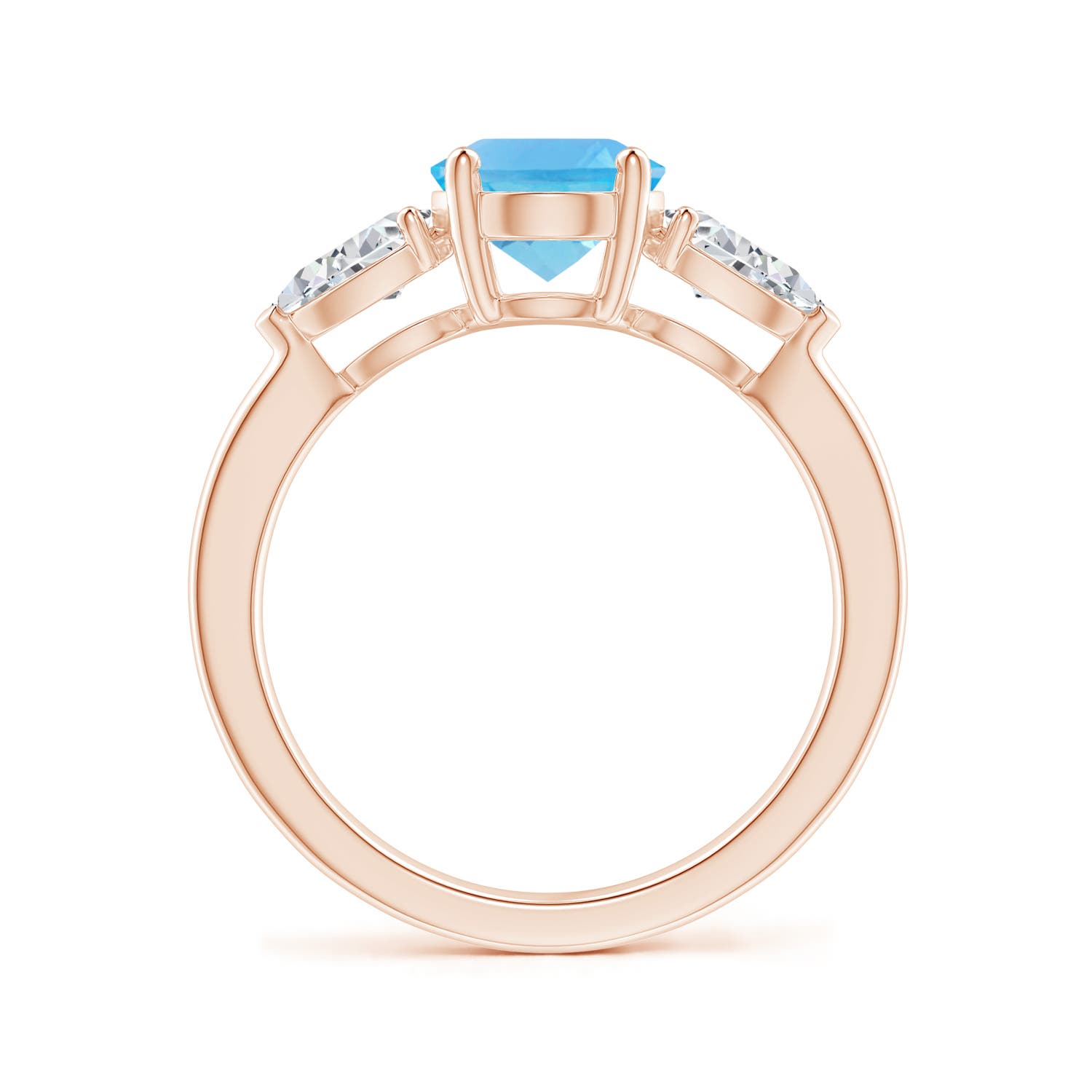 AA - Swiss Blue Topaz / 3.05 CT / 14 KT Rose Gold