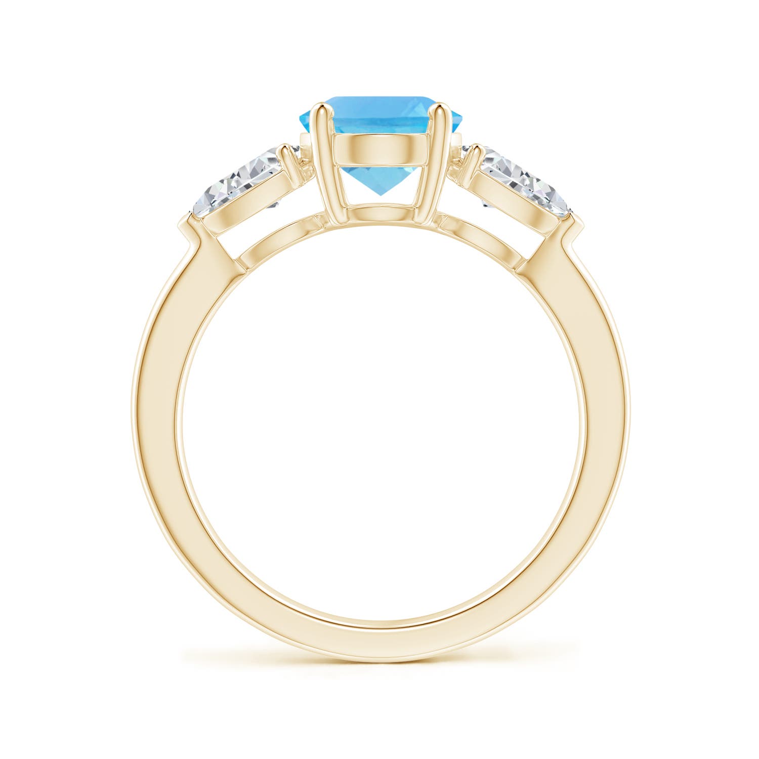 AA - Swiss Blue Topaz / 3.05 CT / 14 KT Yellow Gold