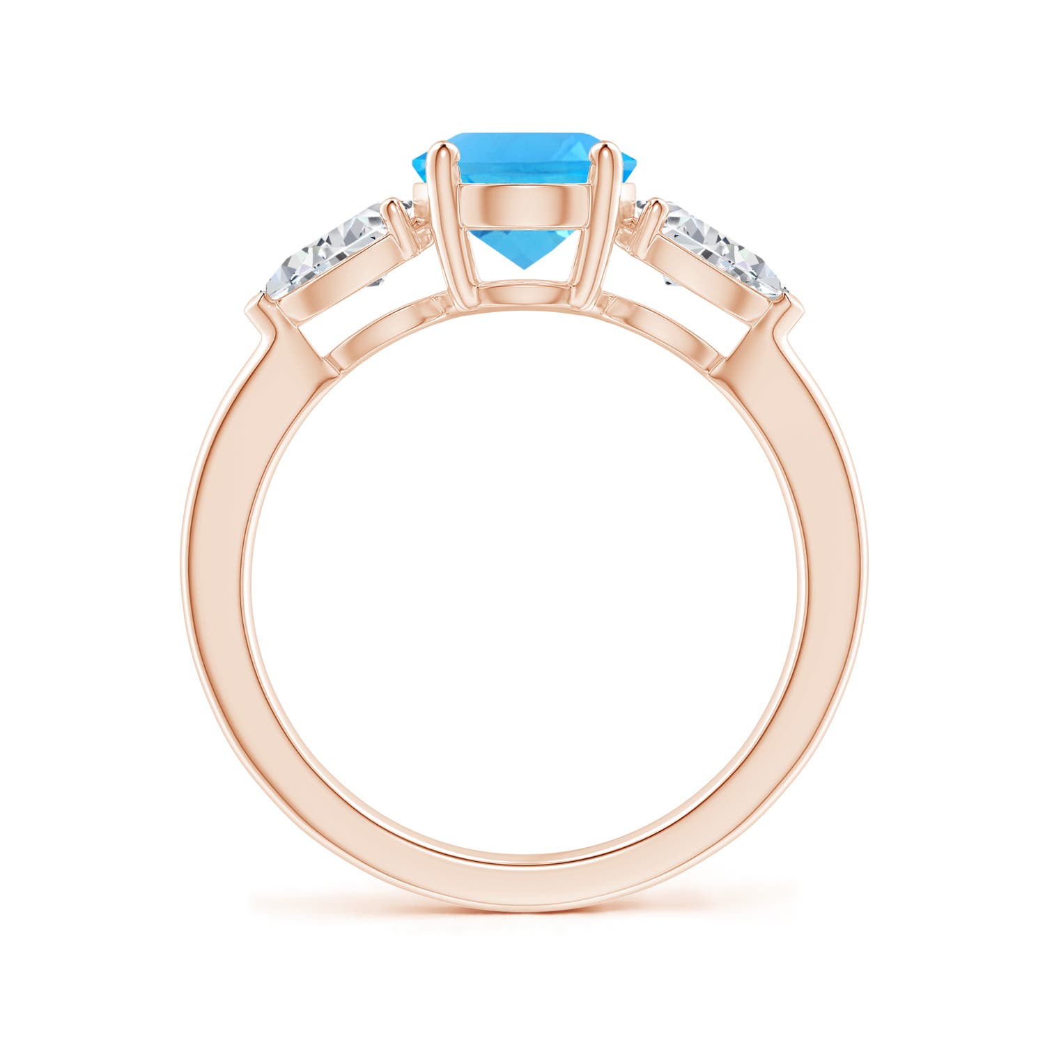 AAA - Swiss Blue Topaz / 3.05 CT / 14 KT Rose Gold