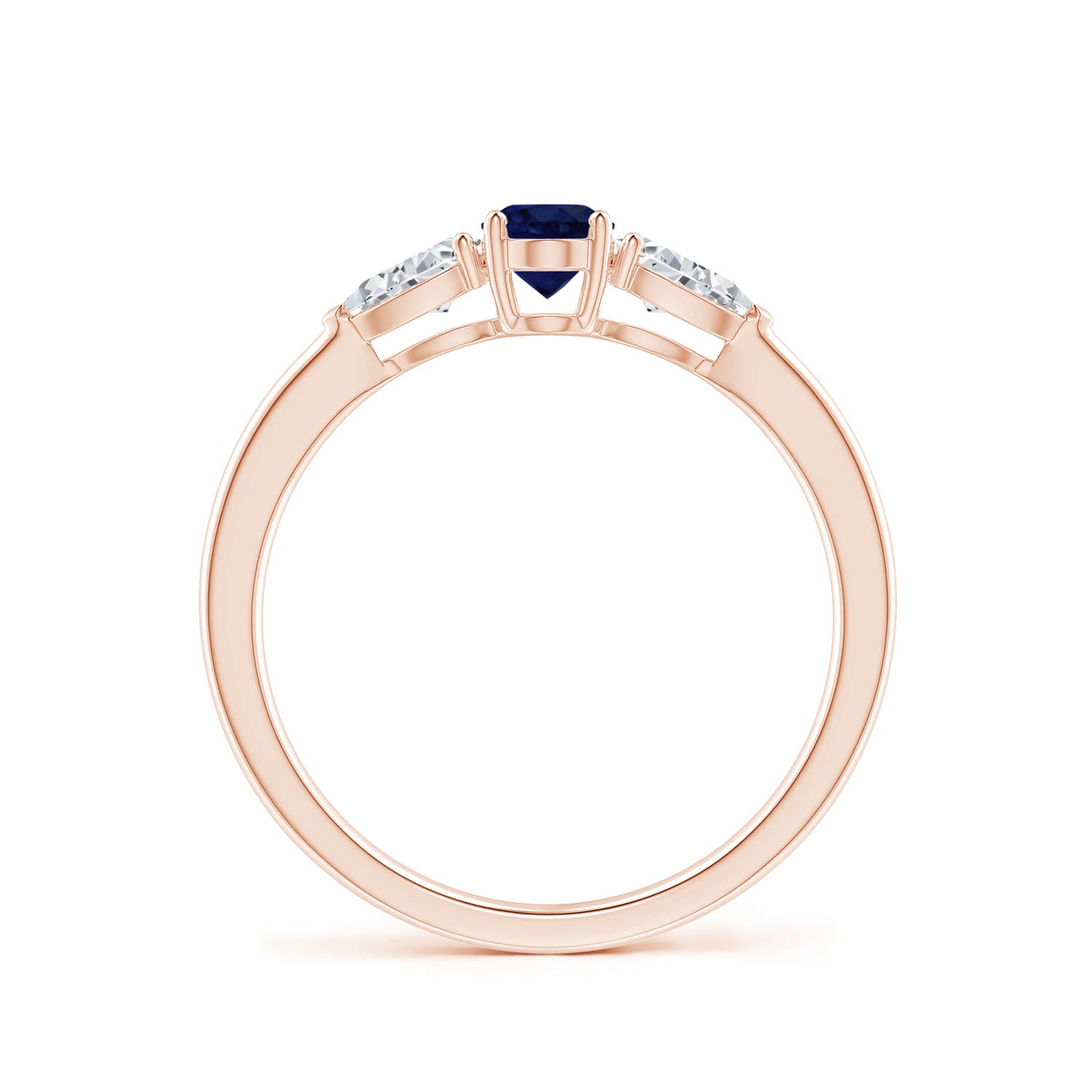 A - Blue Sapphire / 1 CT / 14 KT Rose Gold