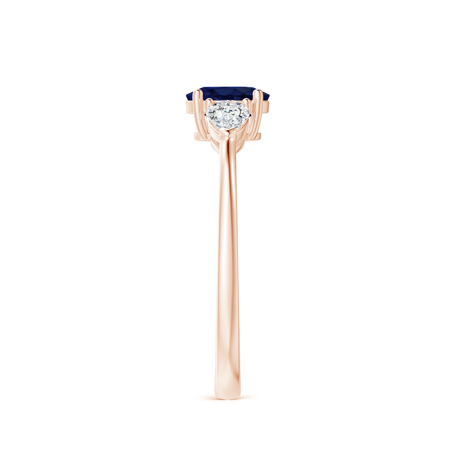 A - Blue Sapphire / 1 CT / 14 KT Rose Gold