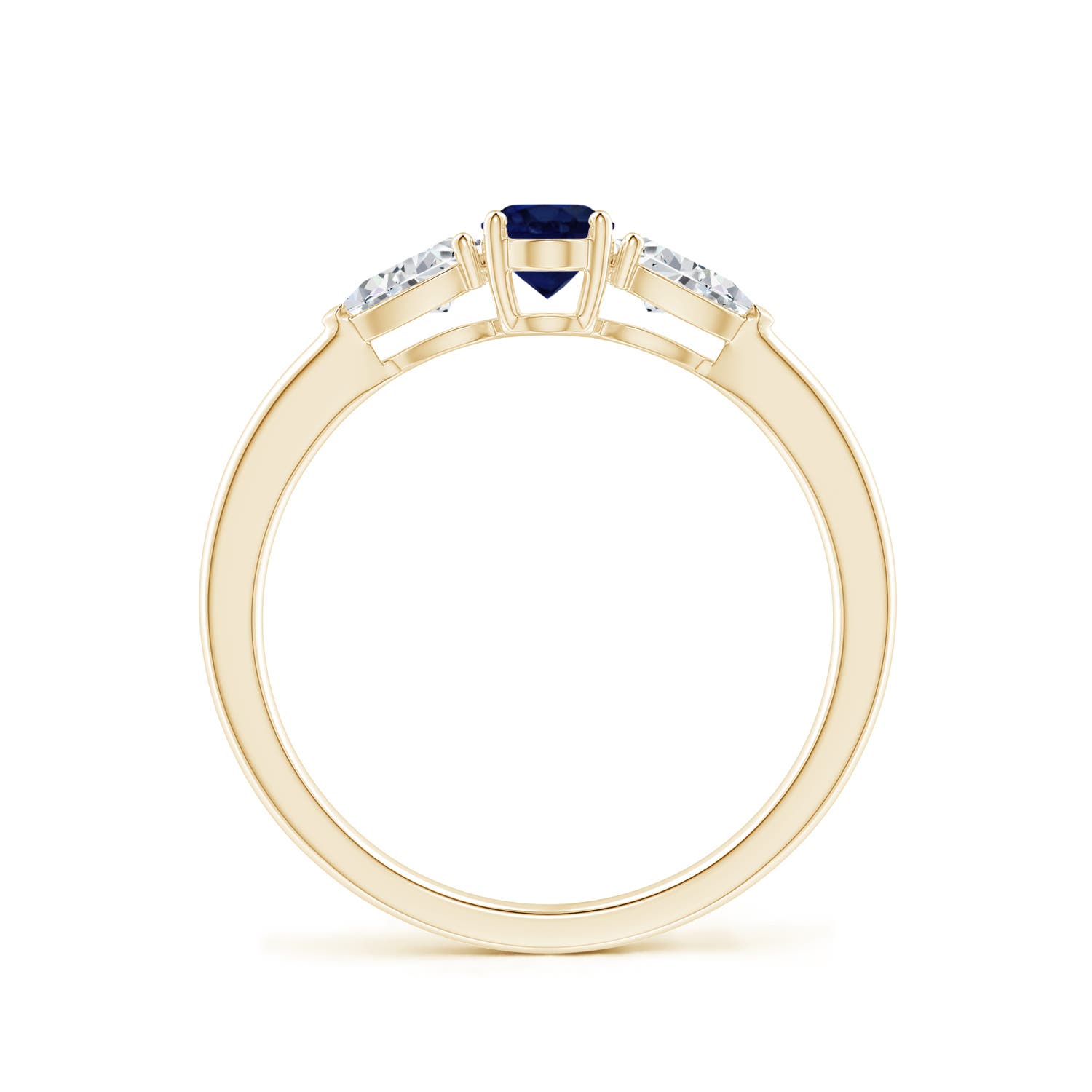 A - Blue Sapphire / 1 CT / 14 KT Yellow Gold