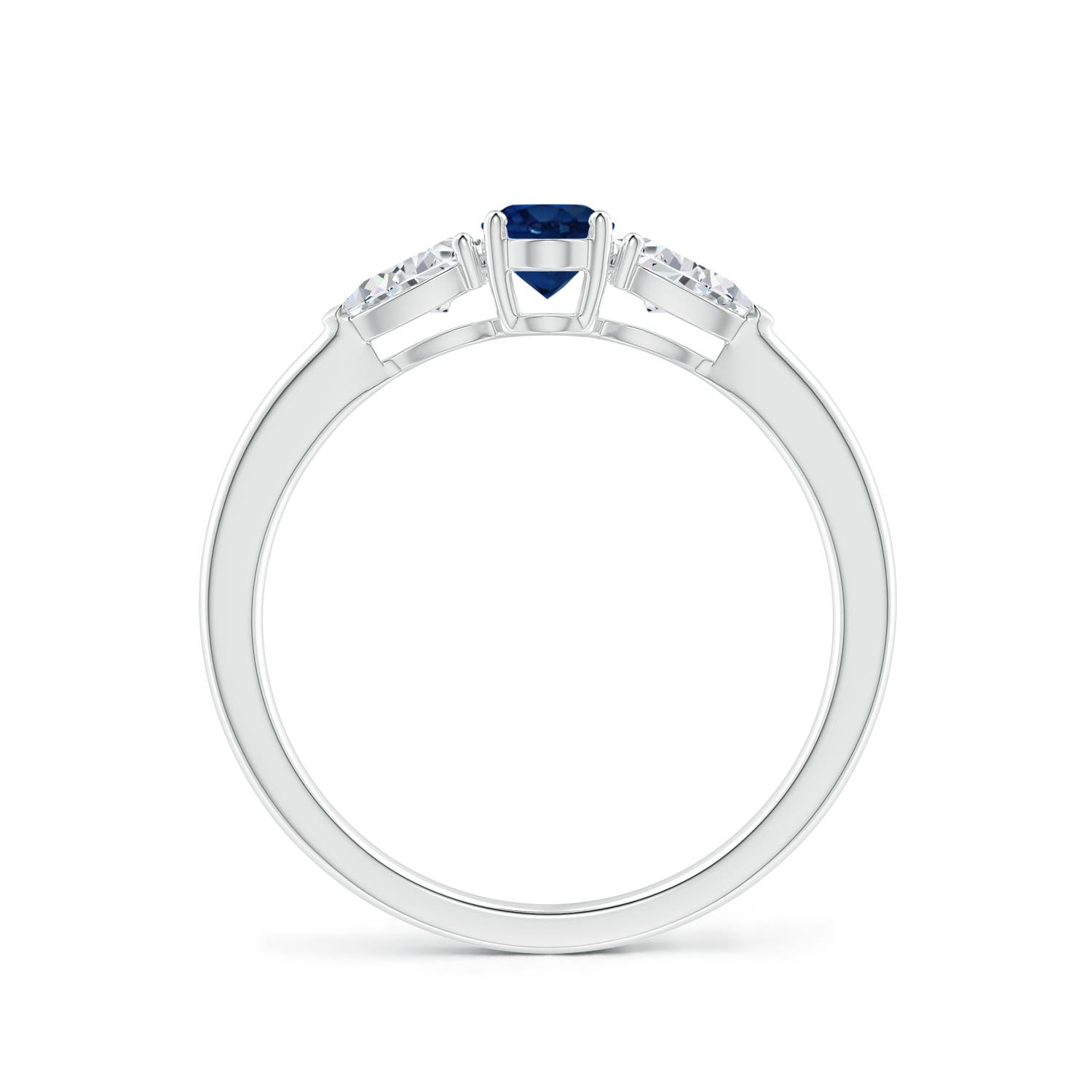 AA - Blue Sapphire / 1 CT / 14 KT White Gold