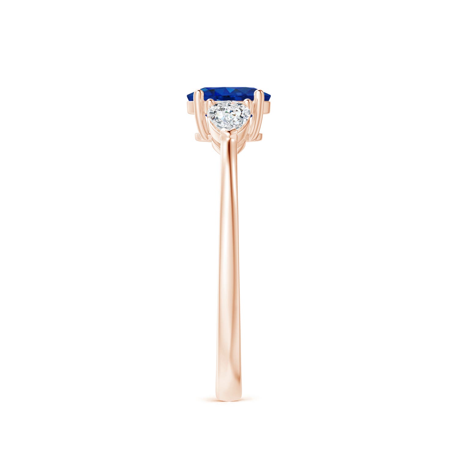 AAA - Blue Sapphire / 1 CT / 14 KT Rose Gold