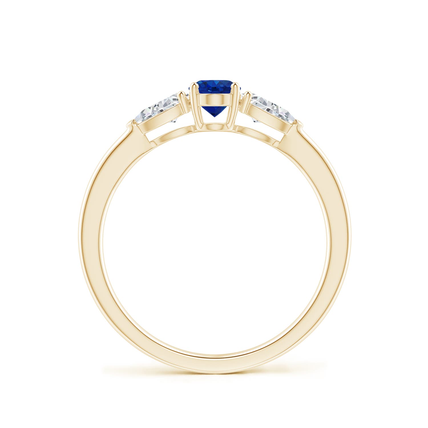 AAA - Blue Sapphire / 1 CT / 14 KT Yellow Gold