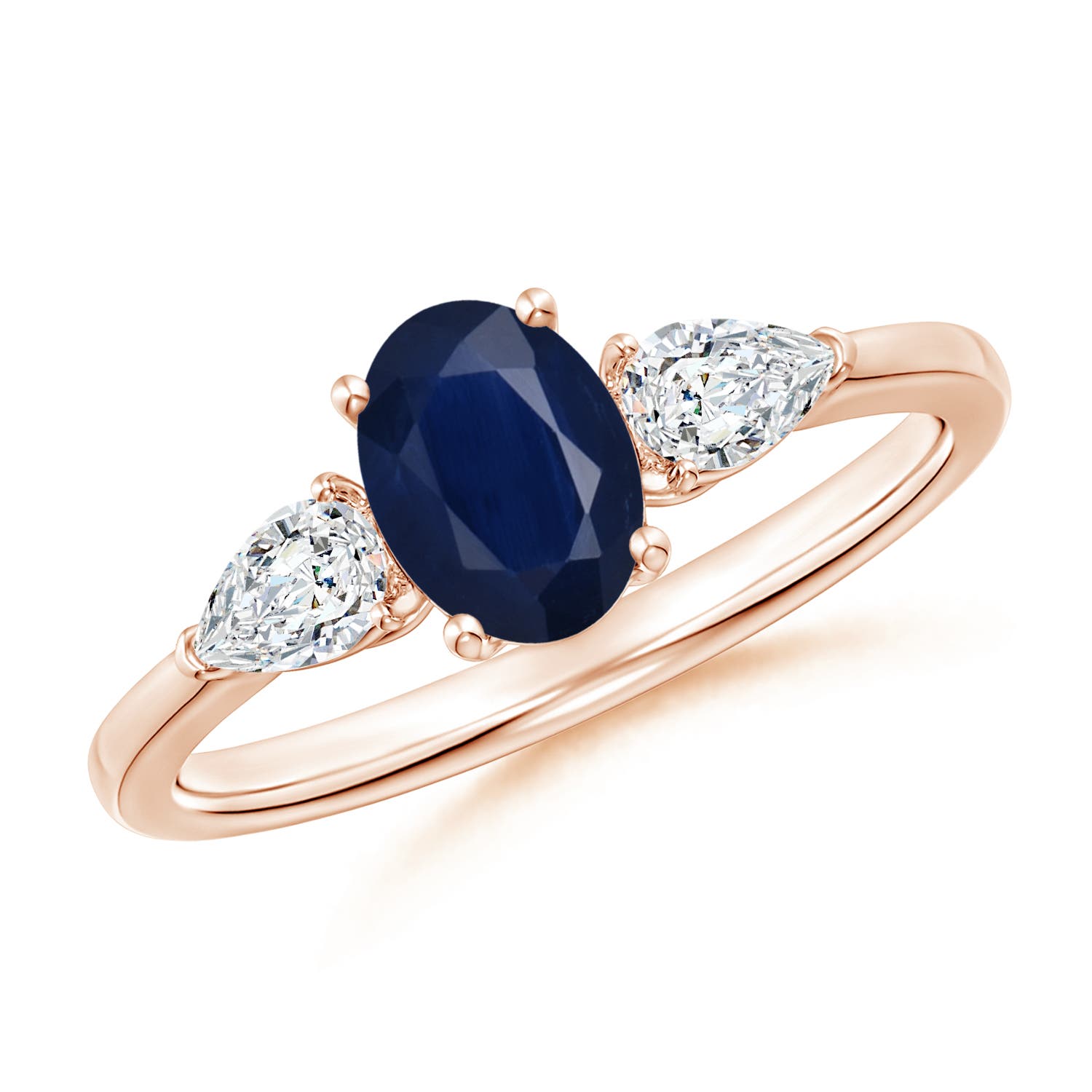 A - Blue Sapphire / 1.25 CT / 14 KT Rose Gold