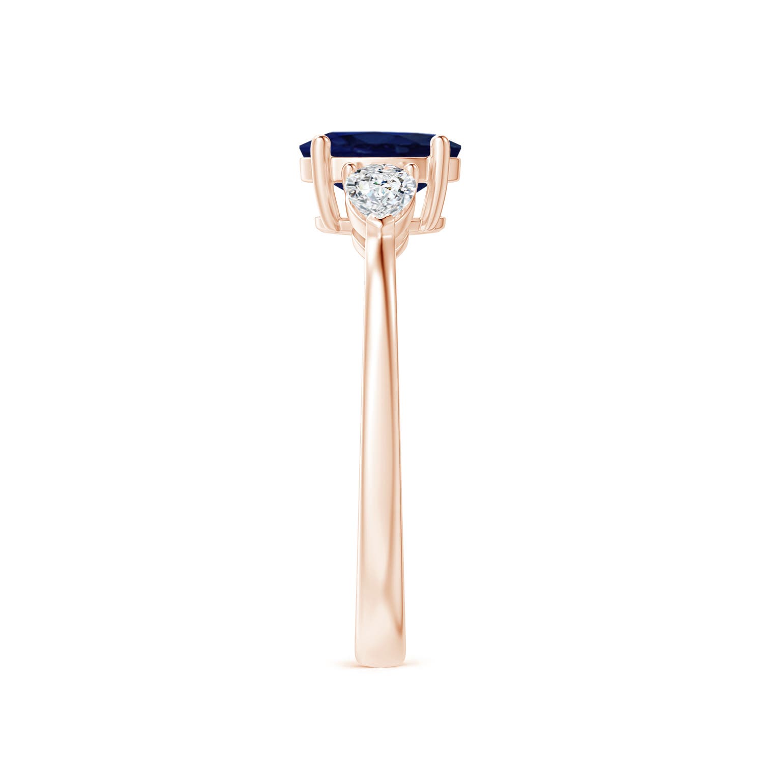 A - Blue Sapphire / 1.25 CT / 14 KT Rose Gold