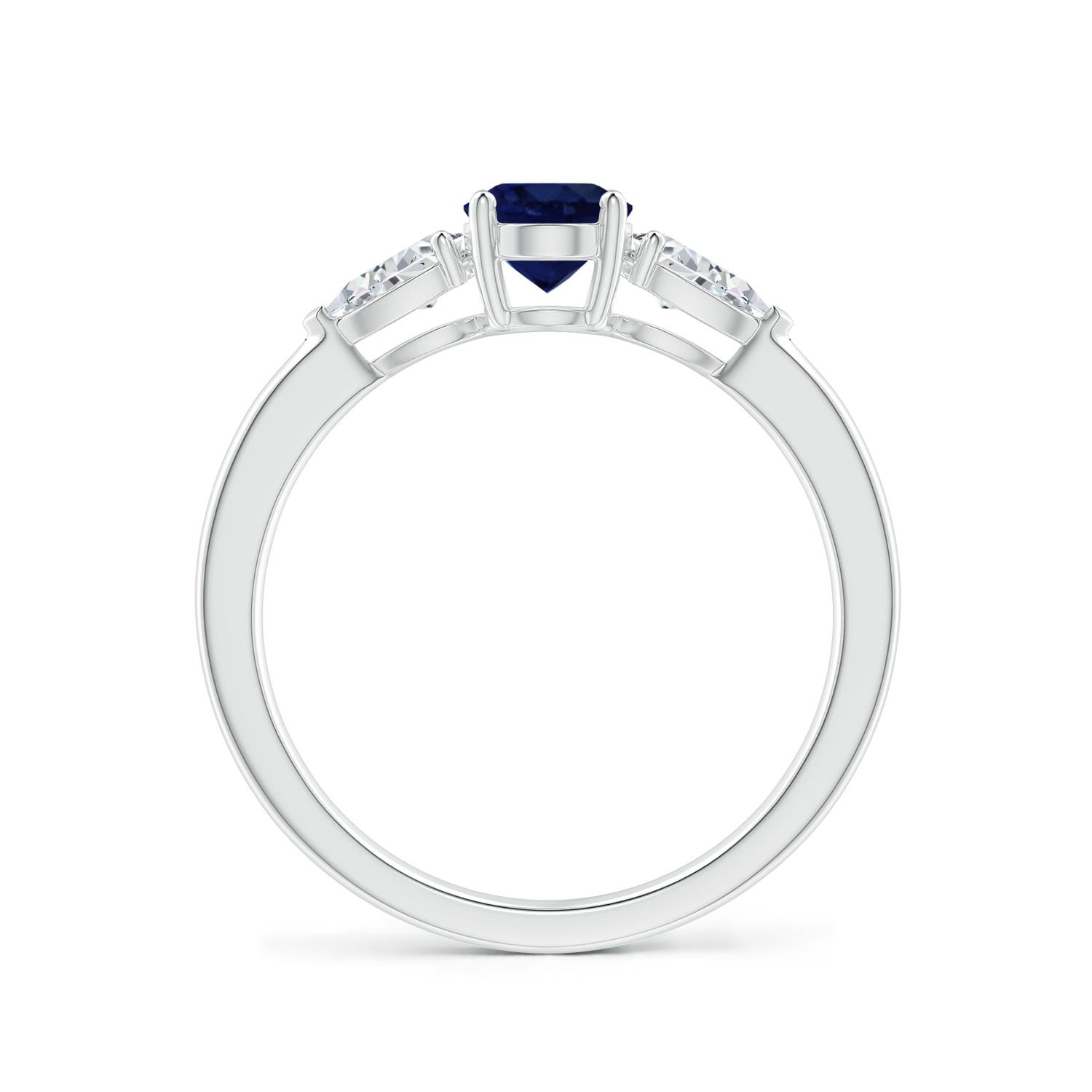 A - Blue Sapphire / 1.25 CT / 14 KT White Gold