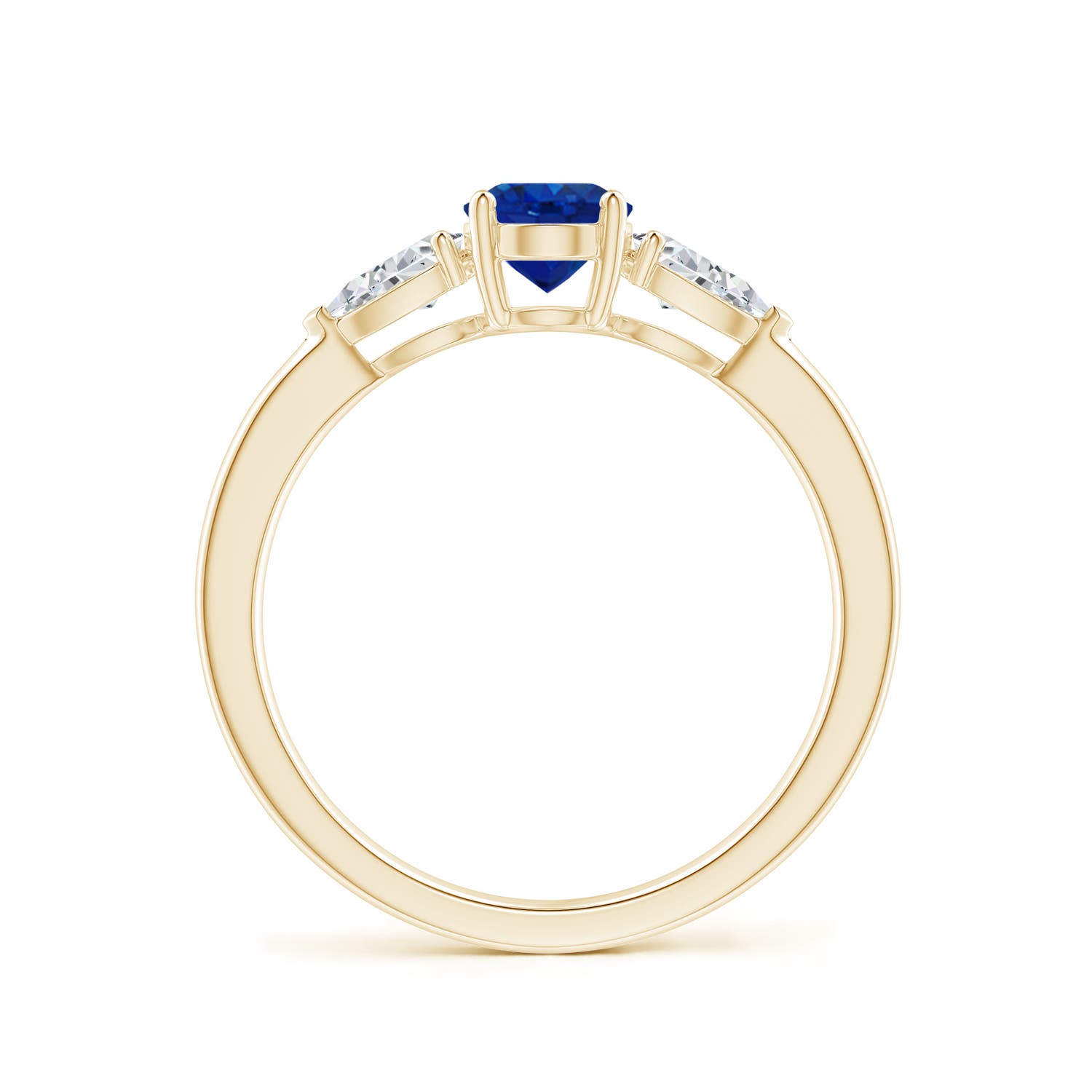 AAA - Blue Sapphire / 1.25 CT / 14 KT Yellow Gold