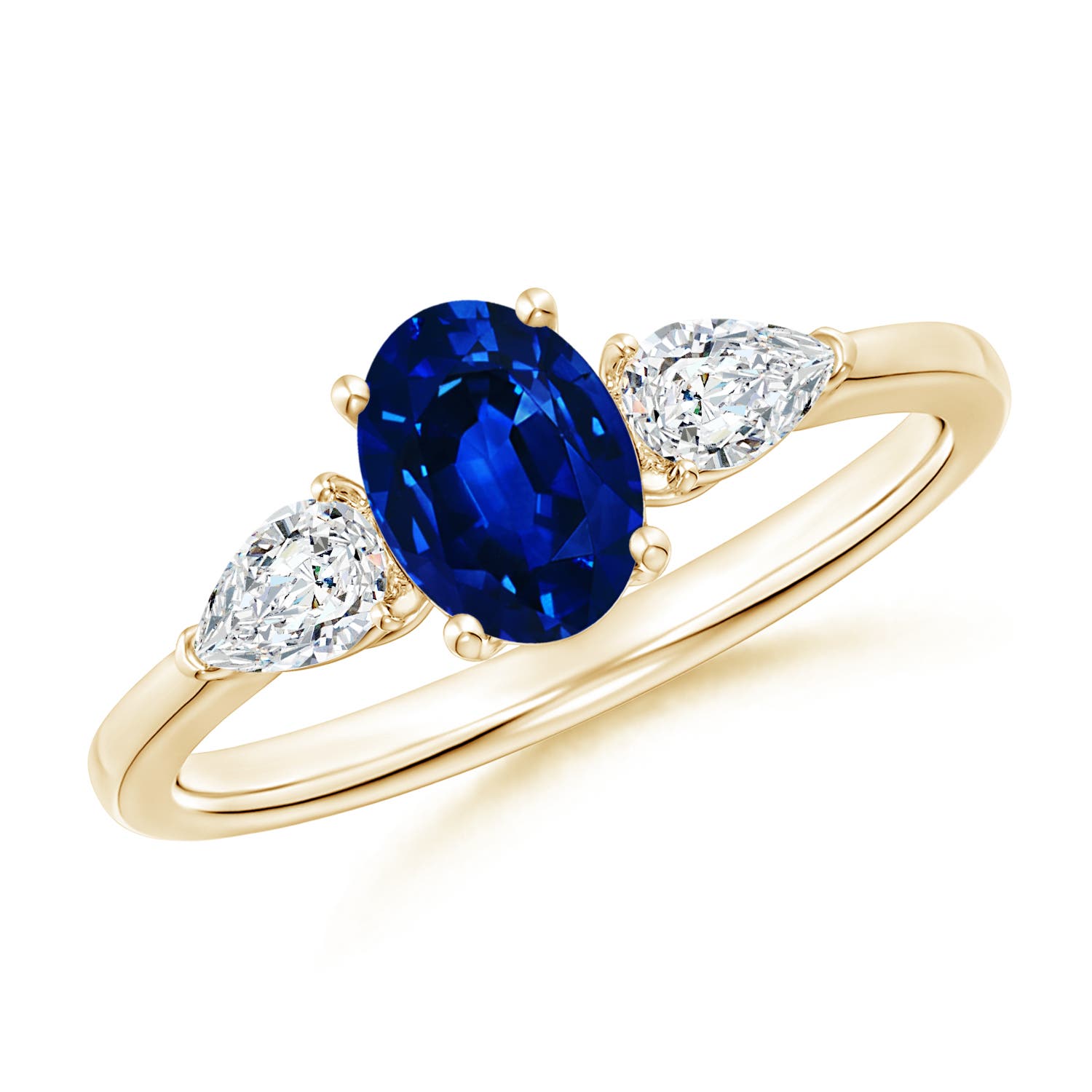 AAAA - Blue Sapphire / 1.25 CT / 14 KT Yellow Gold