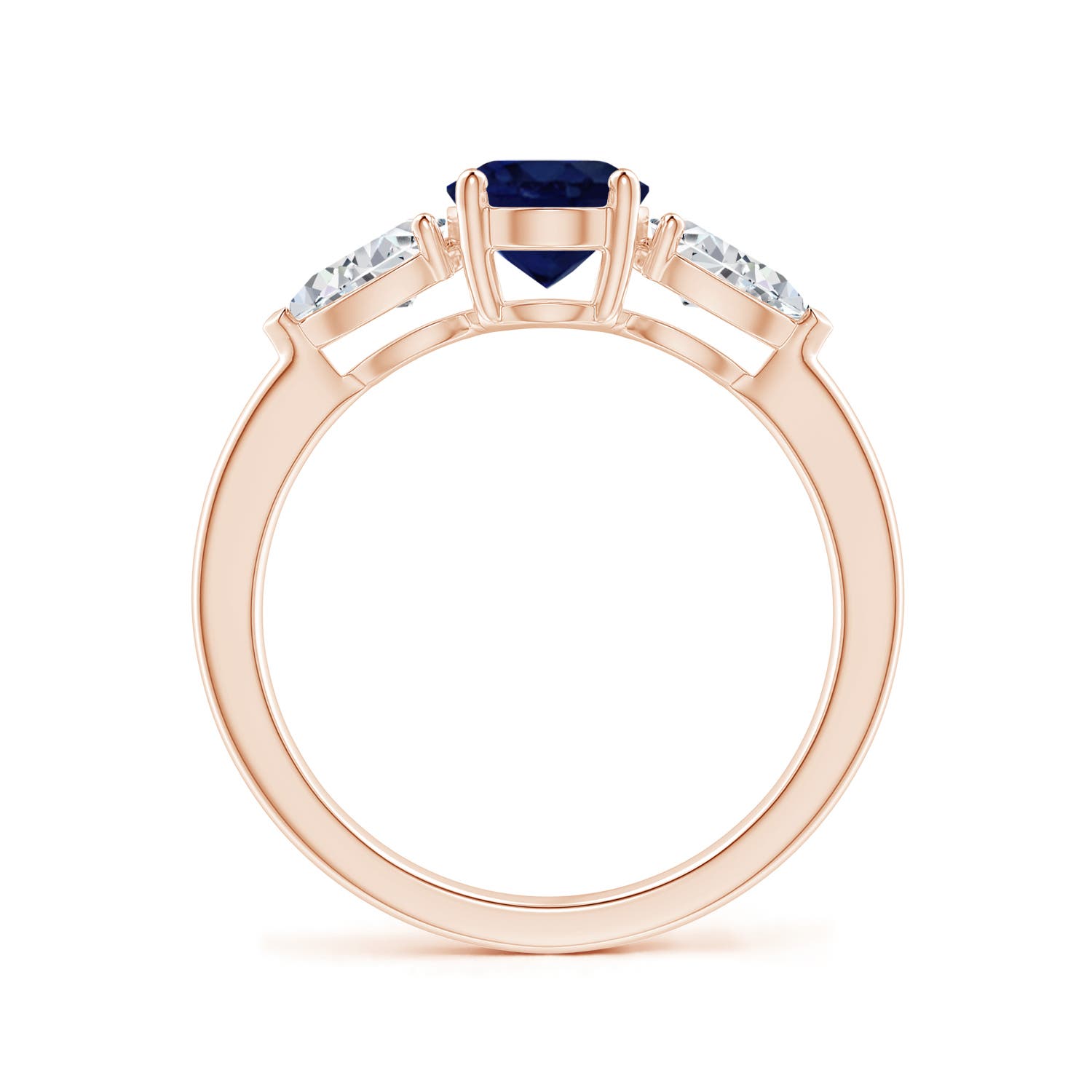 A - Blue Sapphire / 2.35 CT / 14 KT Rose Gold