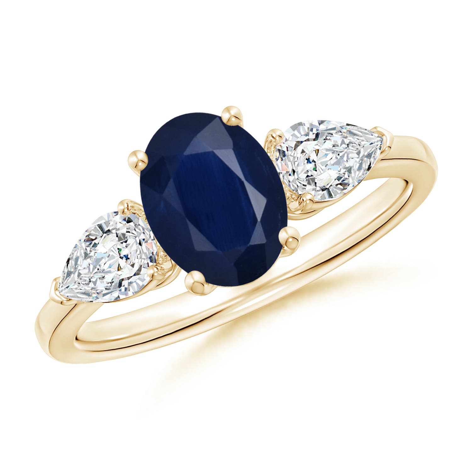 A - Blue Sapphire / 2.35 CT / 14 KT Yellow Gold