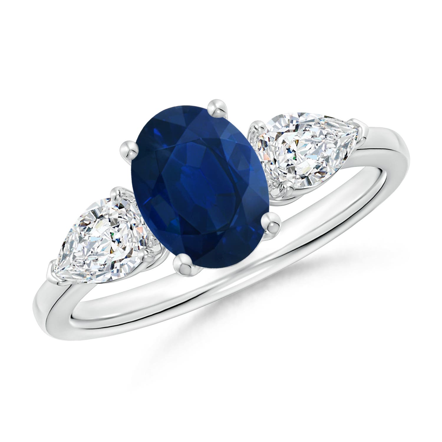 AA - Blue Sapphire / 2.35 CT / 14 KT White Gold