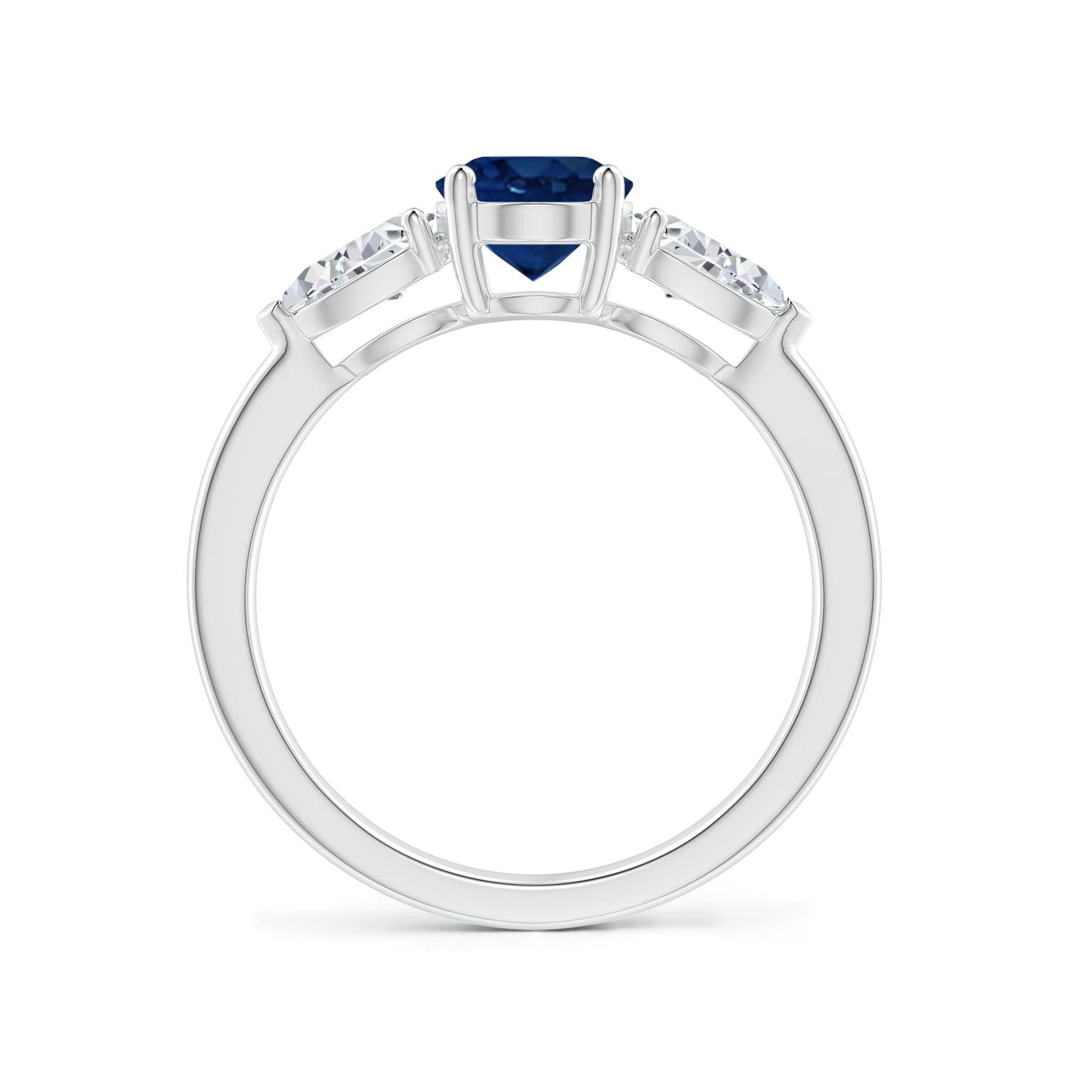 AA - Blue Sapphire / 2.35 CT / 14 KT White Gold