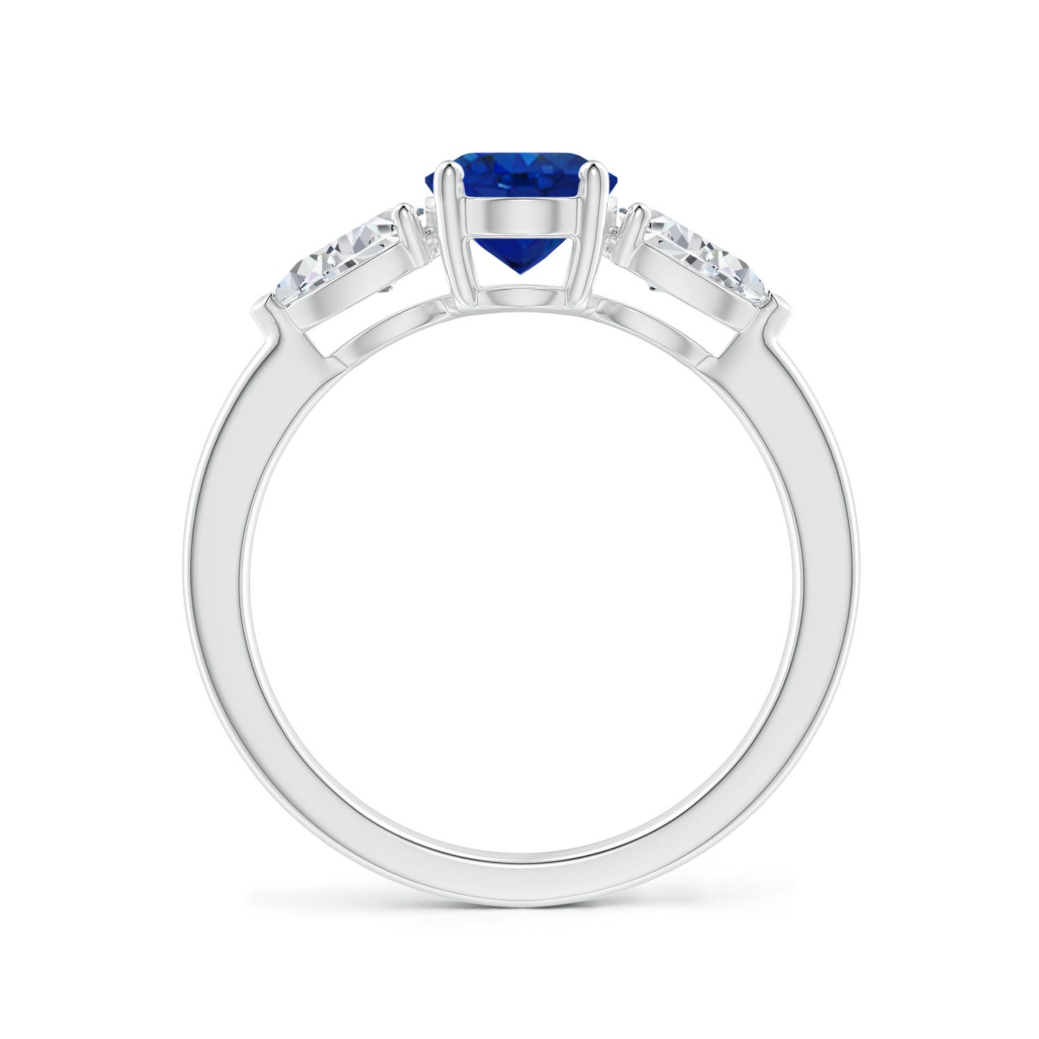 AAA - Blue Sapphire / 2.35 CT / 14 KT White Gold