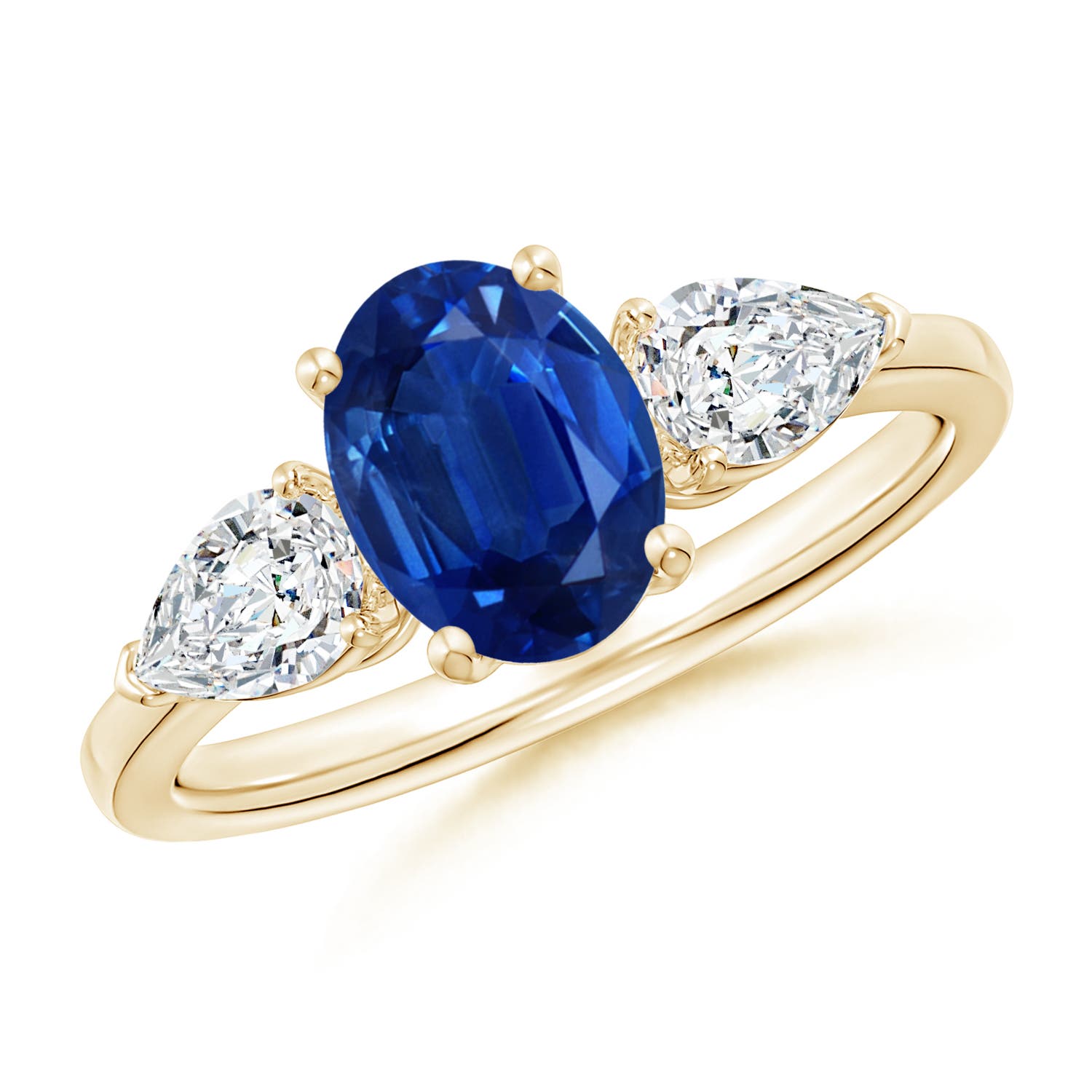 AAA - Blue Sapphire / 2.35 CT / 14 KT Yellow Gold