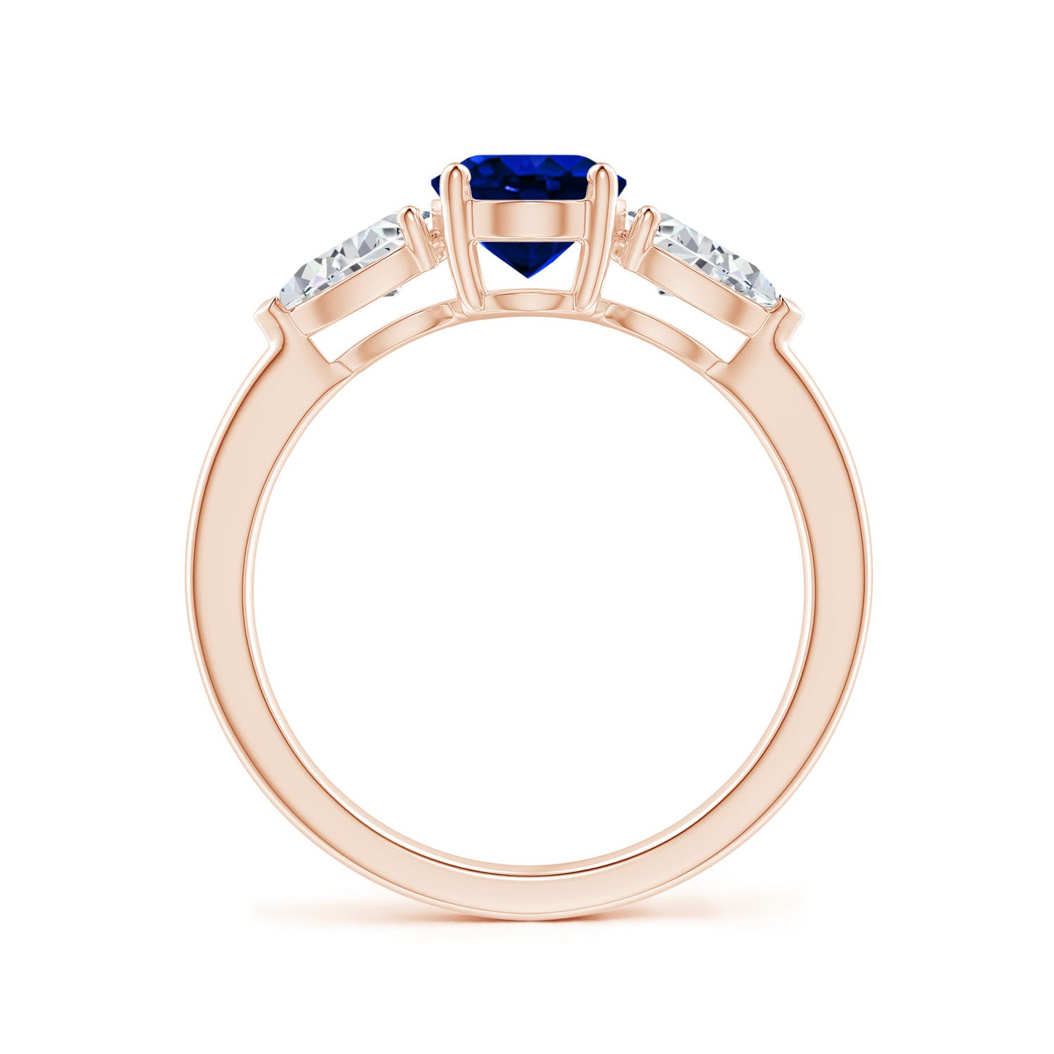 AAAA - Blue Sapphire / 2.35 CT / 14 KT Rose Gold