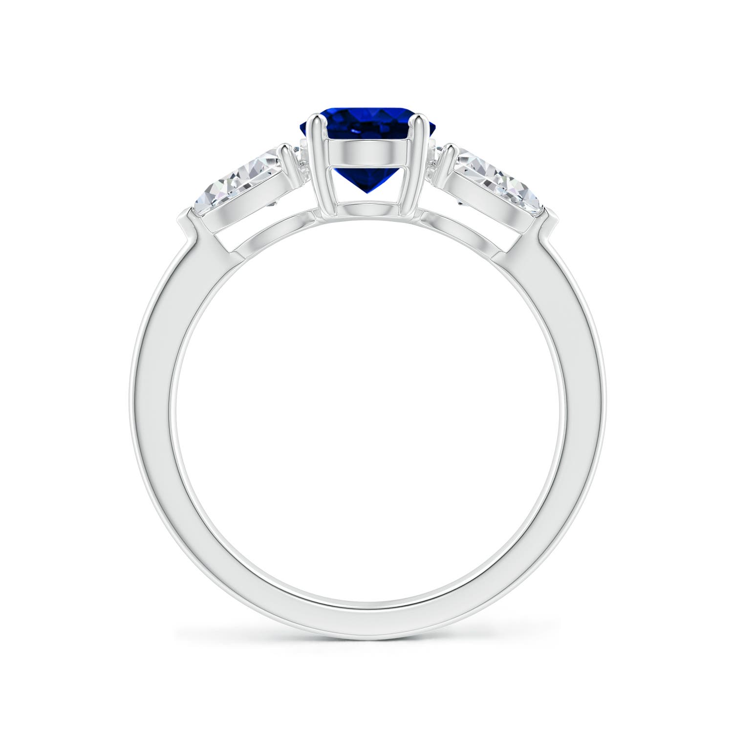 AAAA - Blue Sapphire / 2.35 CT / 14 KT White Gold