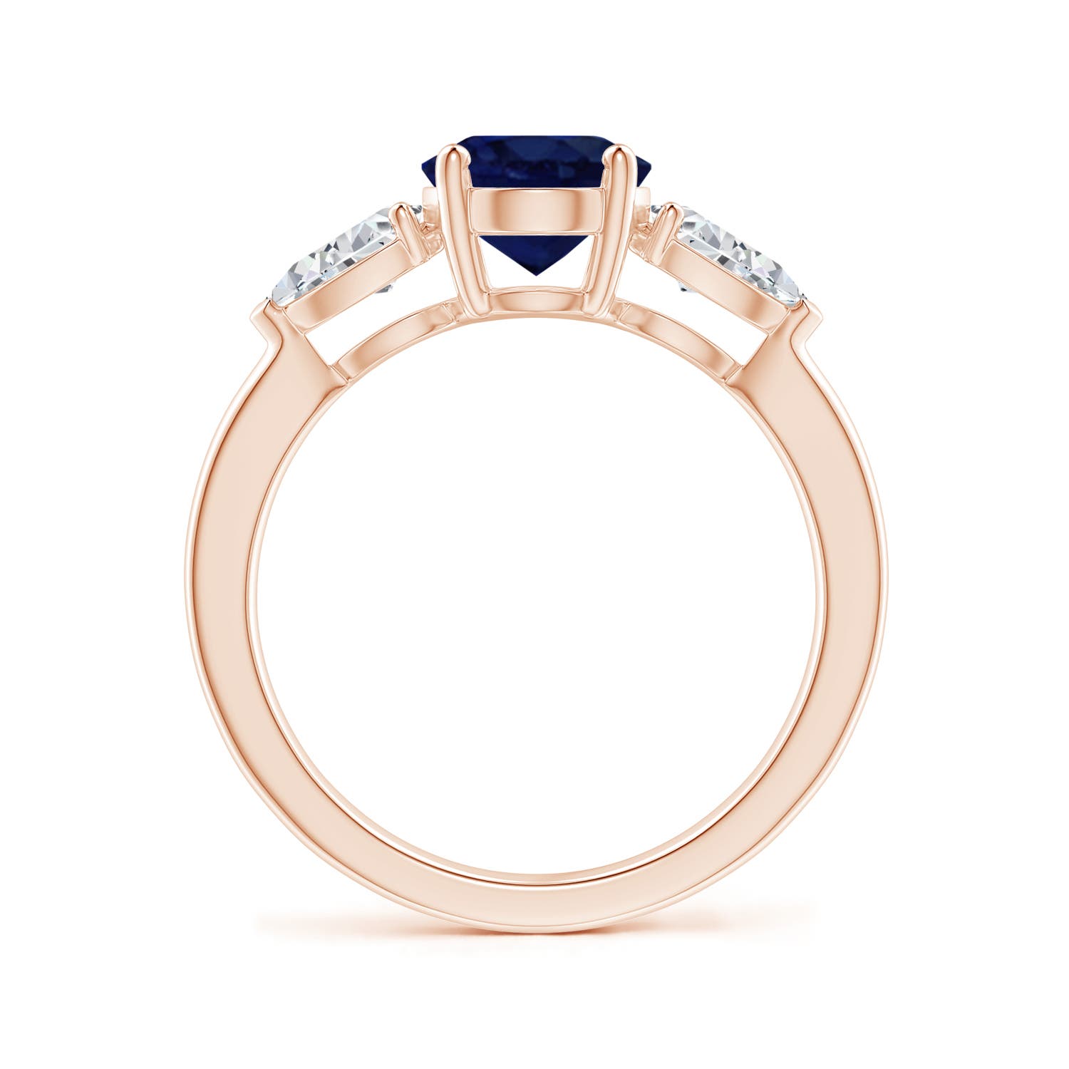 A - Blue Sapphire / 2.8 CT / 14 KT Rose Gold