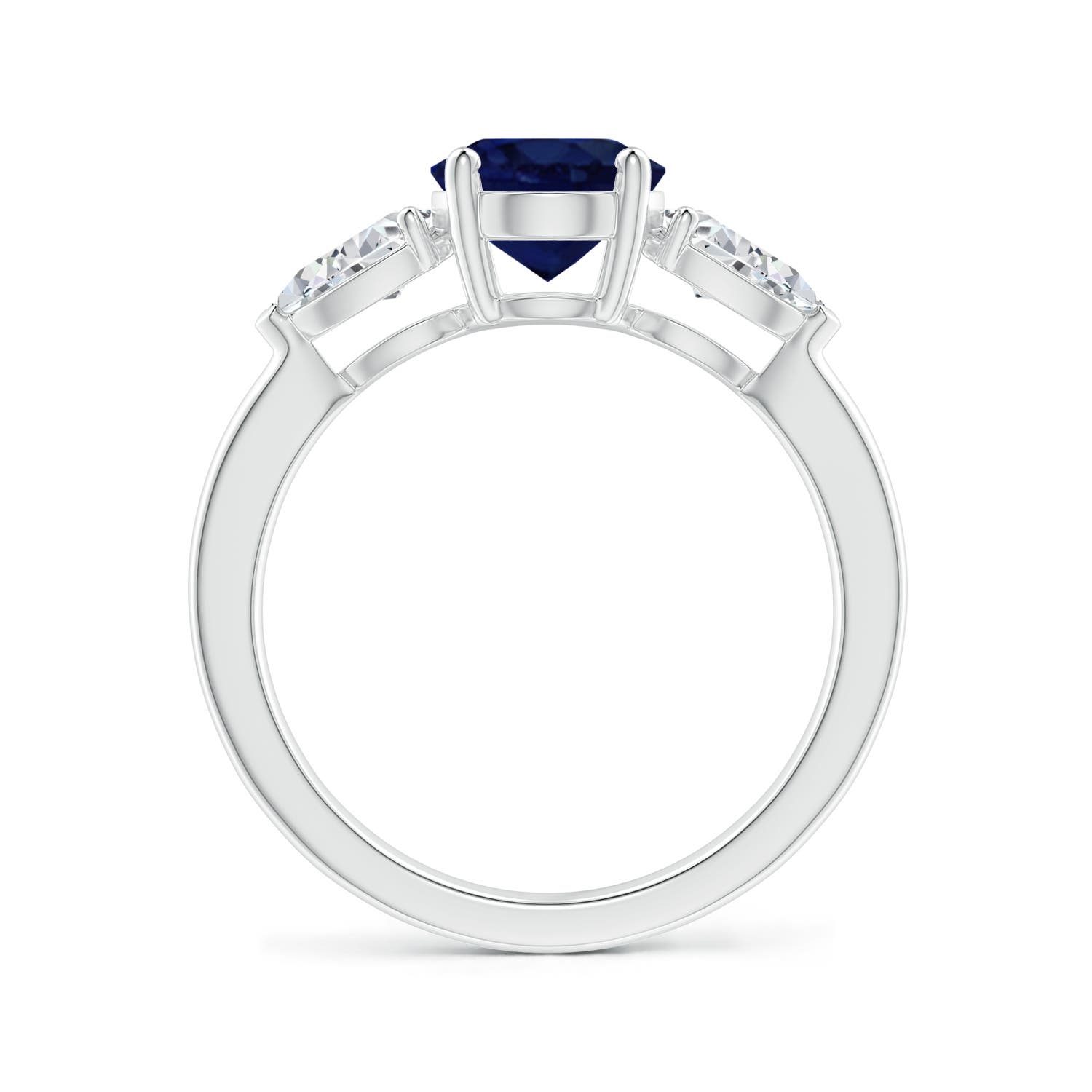 A - Blue Sapphire / 2.8 CT / 14 KT White Gold