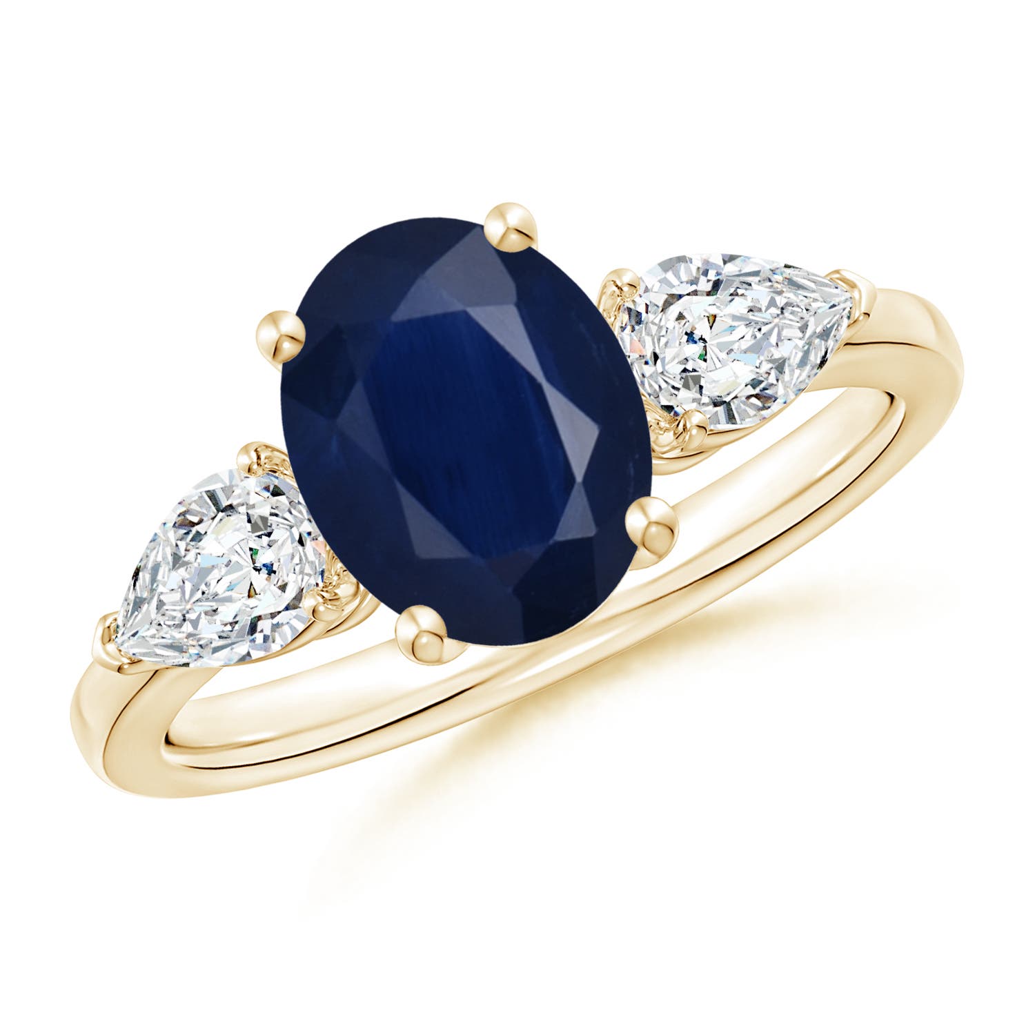 A - Blue Sapphire / 2.8 CT / 14 KT Yellow Gold