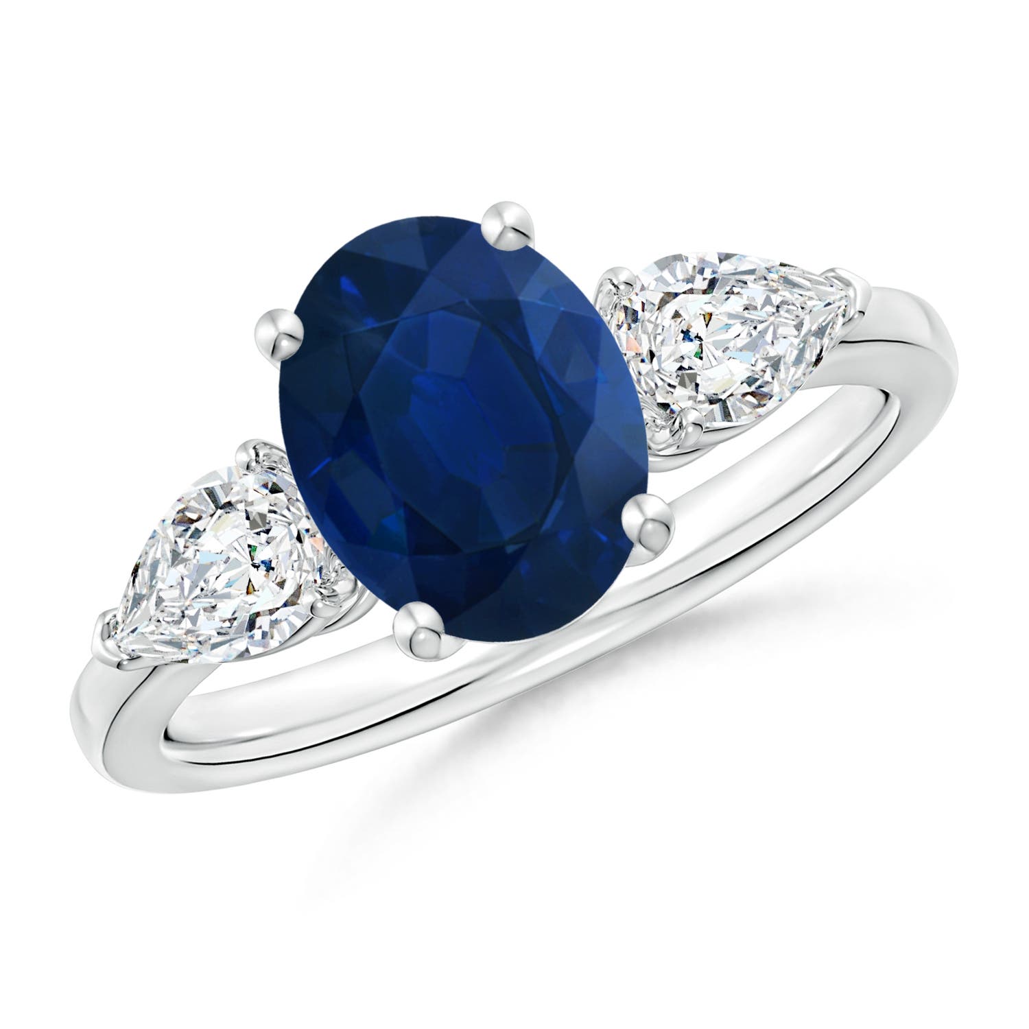 AA - Blue Sapphire / 2.8 CT / 14 KT White Gold