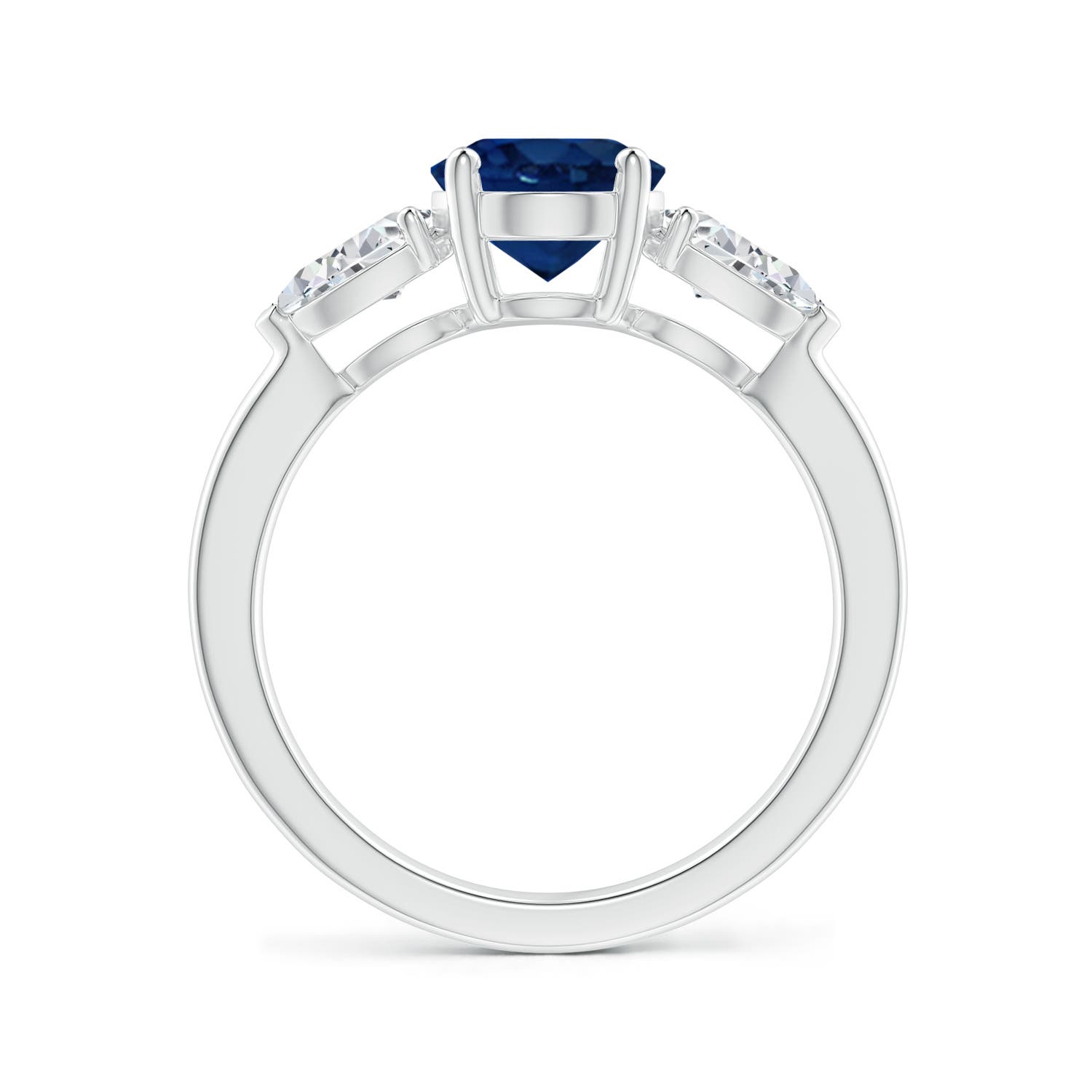 AA - Blue Sapphire / 2.8 CT / 14 KT White Gold