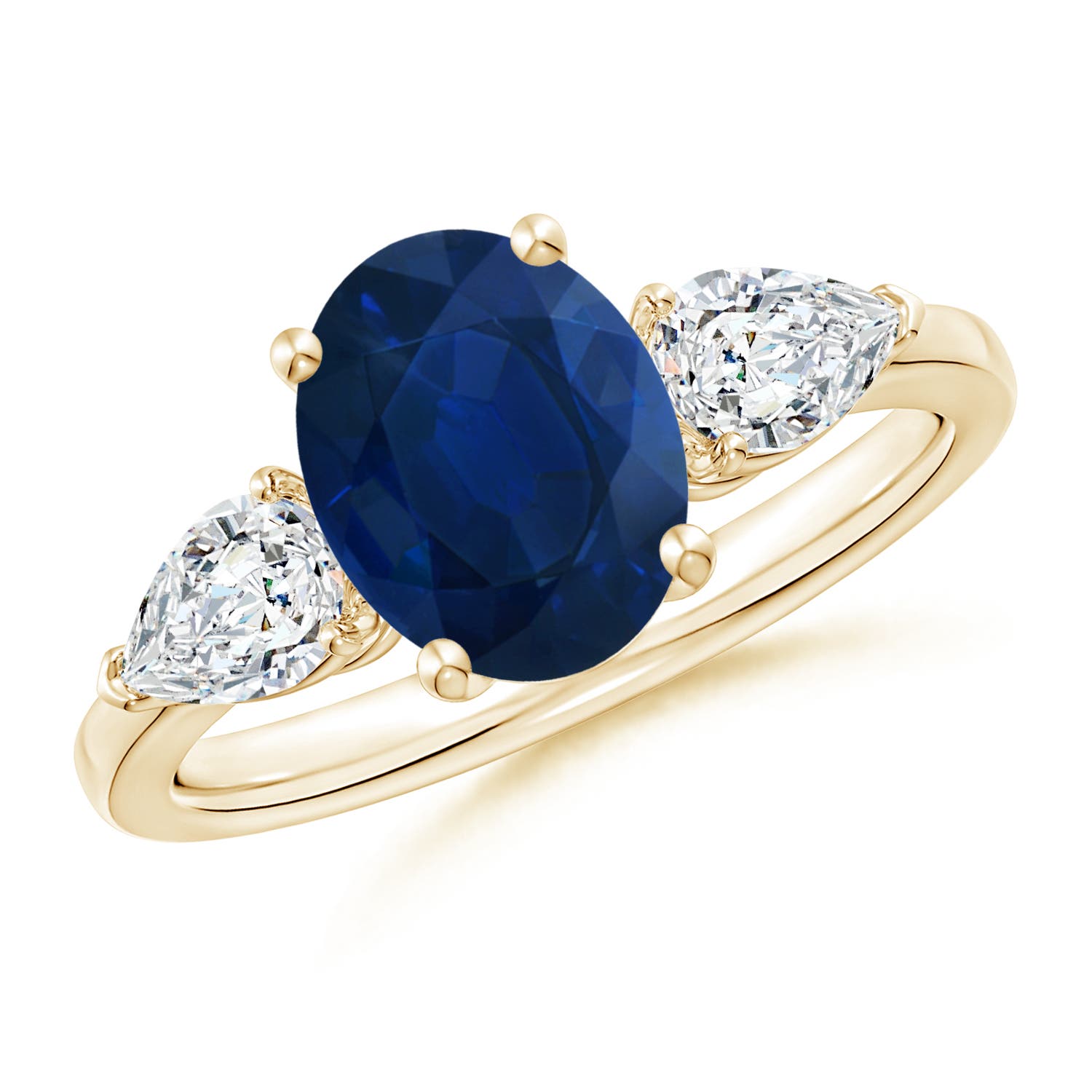 AA - Blue Sapphire / 2.8 CT / 14 KT Yellow Gold