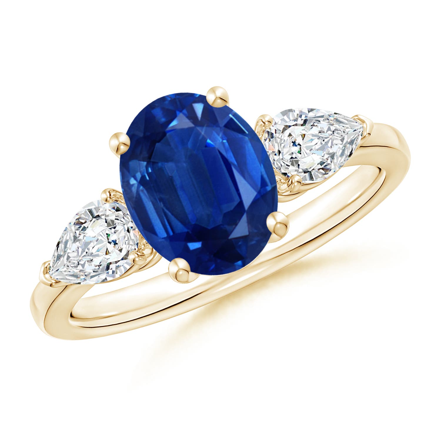 AAA - Blue Sapphire / 2.8 CT / 14 KT Yellow Gold