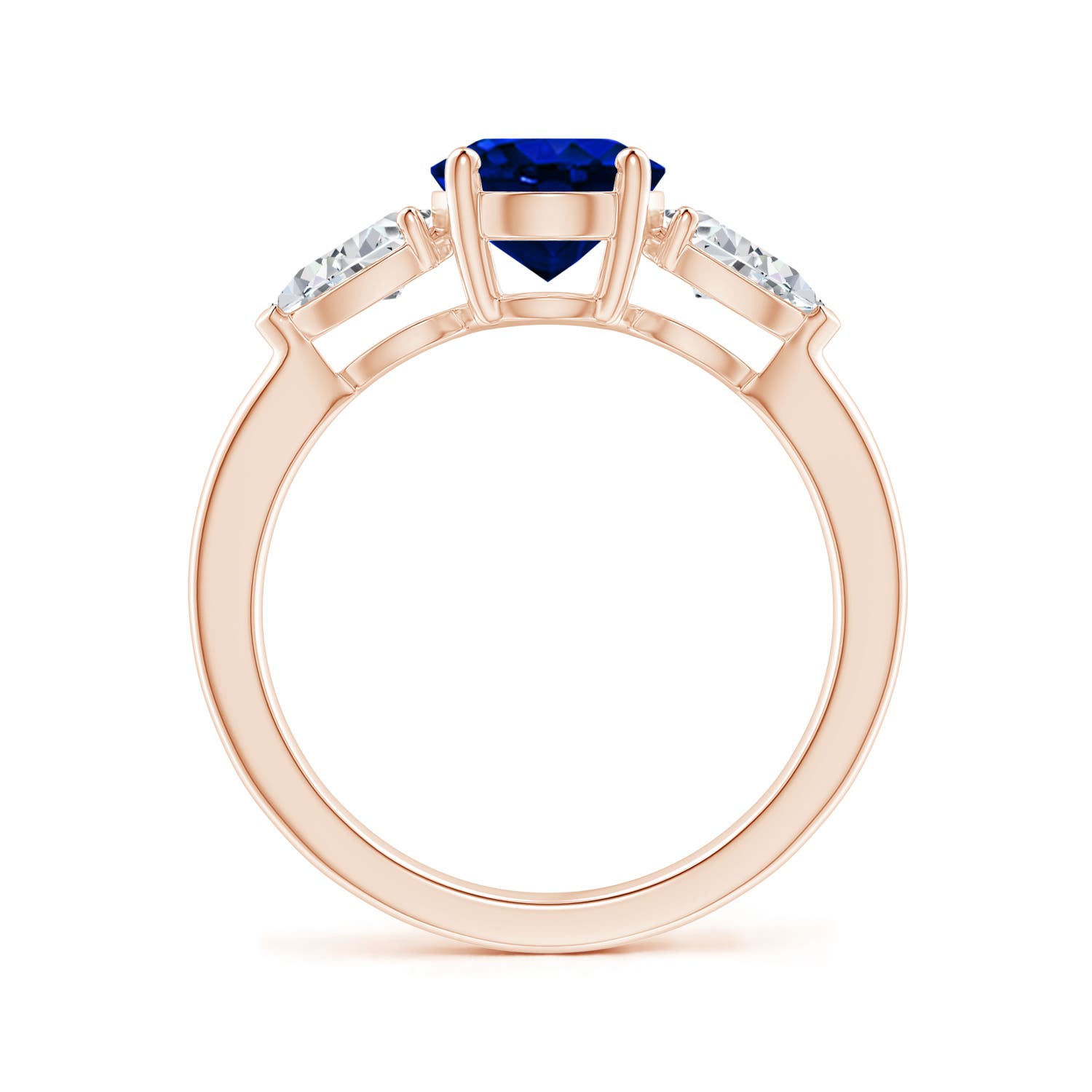 AAAA - Blue Sapphire / 2.8 CT / 14 KT Rose Gold