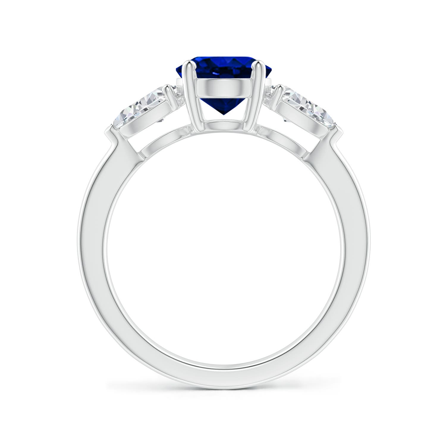 AAAA - Blue Sapphire / 2.8 CT / 14 KT White Gold