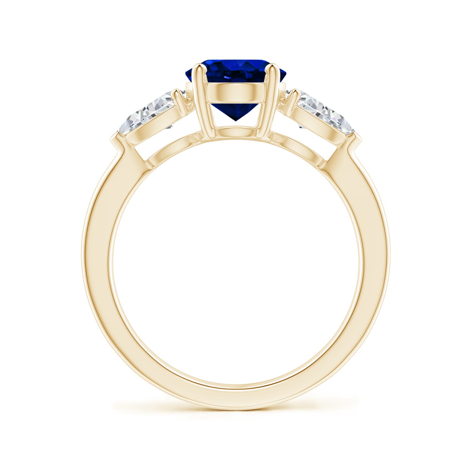 AAAA - Blue Sapphire / 2.8 CT / 14 KT Yellow Gold